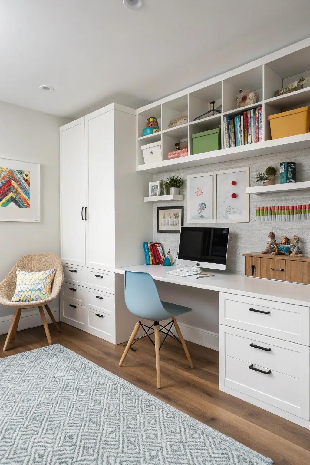 A minimalist strategy for an uncluttered area.