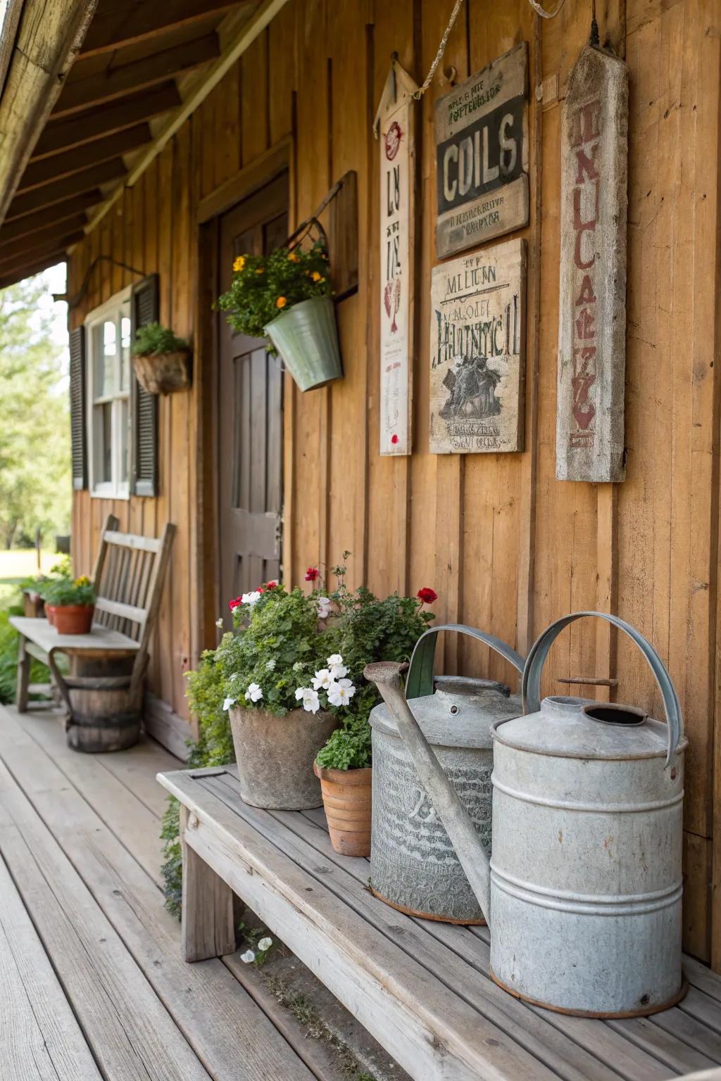 Vintage items append a trace of nostalgia and charm.