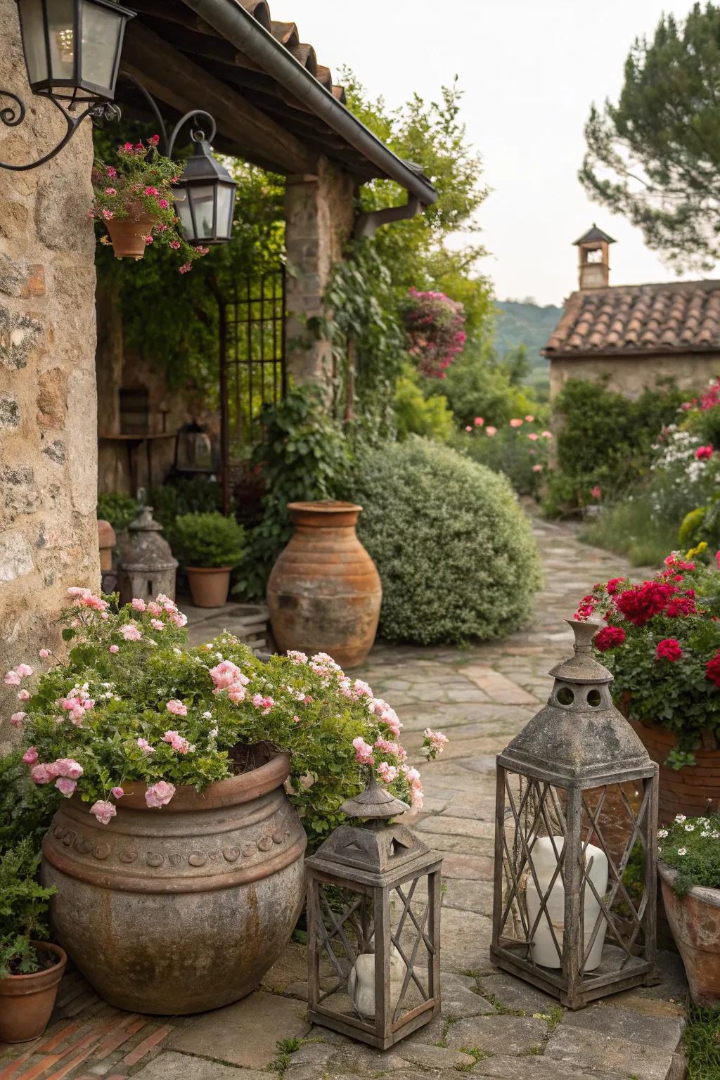 Naturalistic adornments imparting persona to the garden.