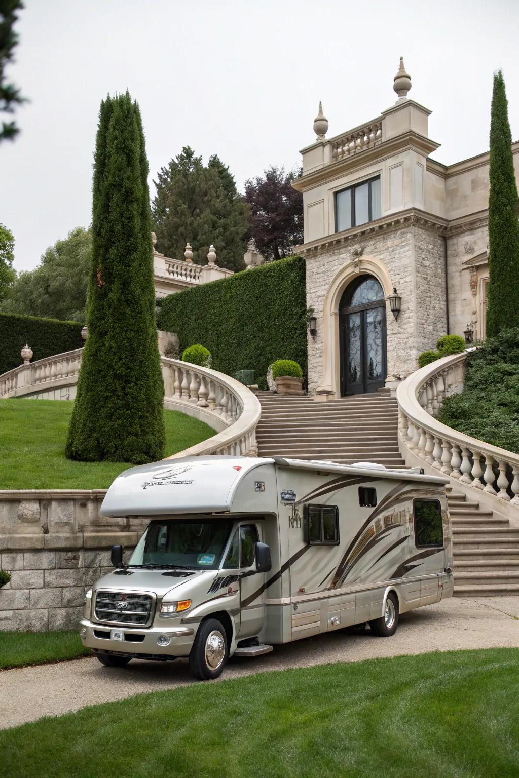 Stone veneer siding conveys a sense of luxuriousness and grandeur.