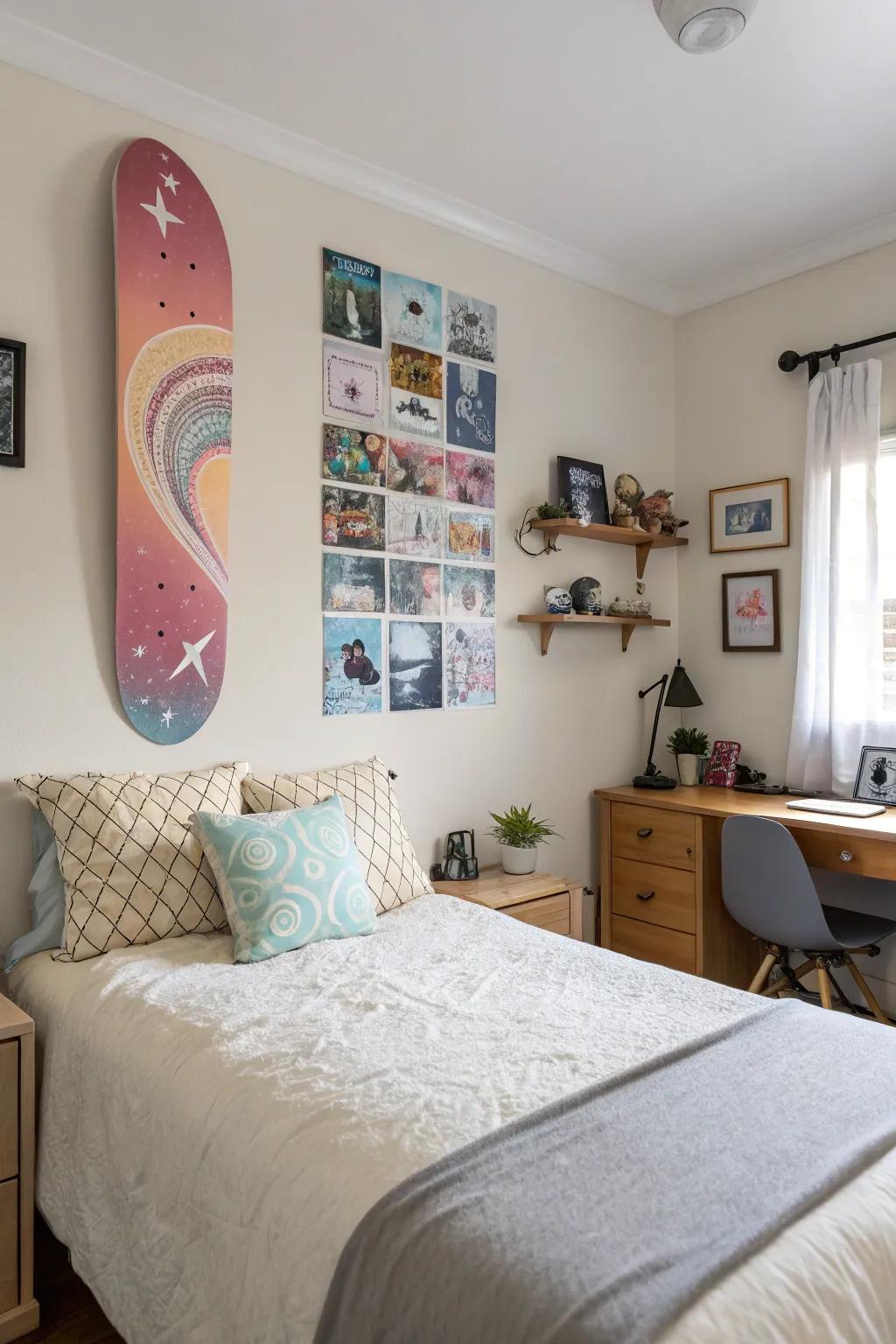 Personalize your chamber using skateboard art.