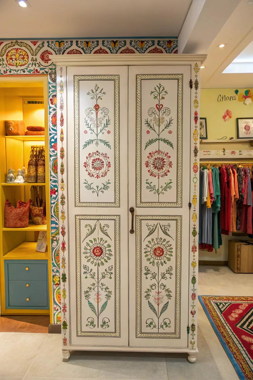 Decorative patterns introduce texture and visual interest.