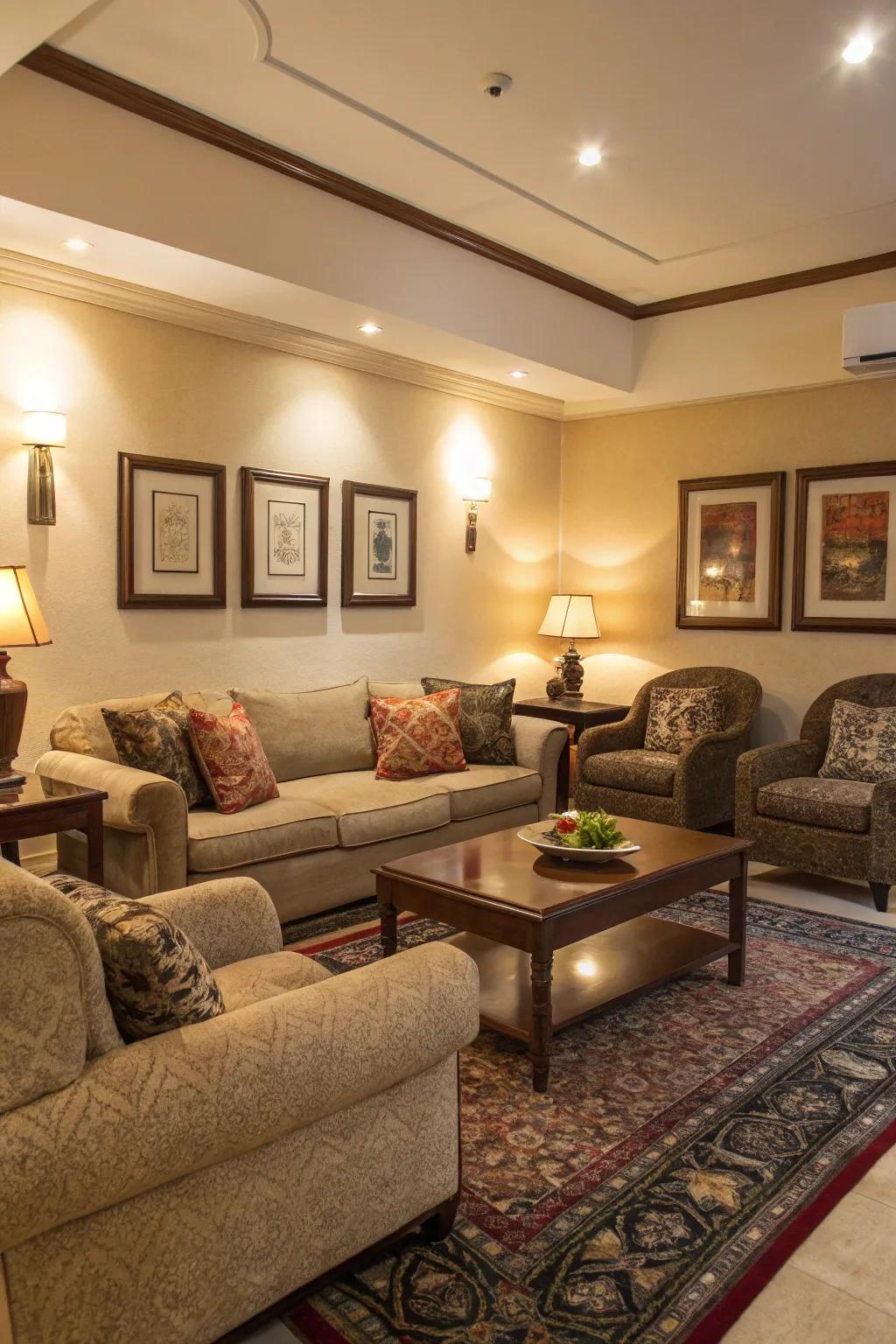 A snug alcove designed for relaxation and ease.