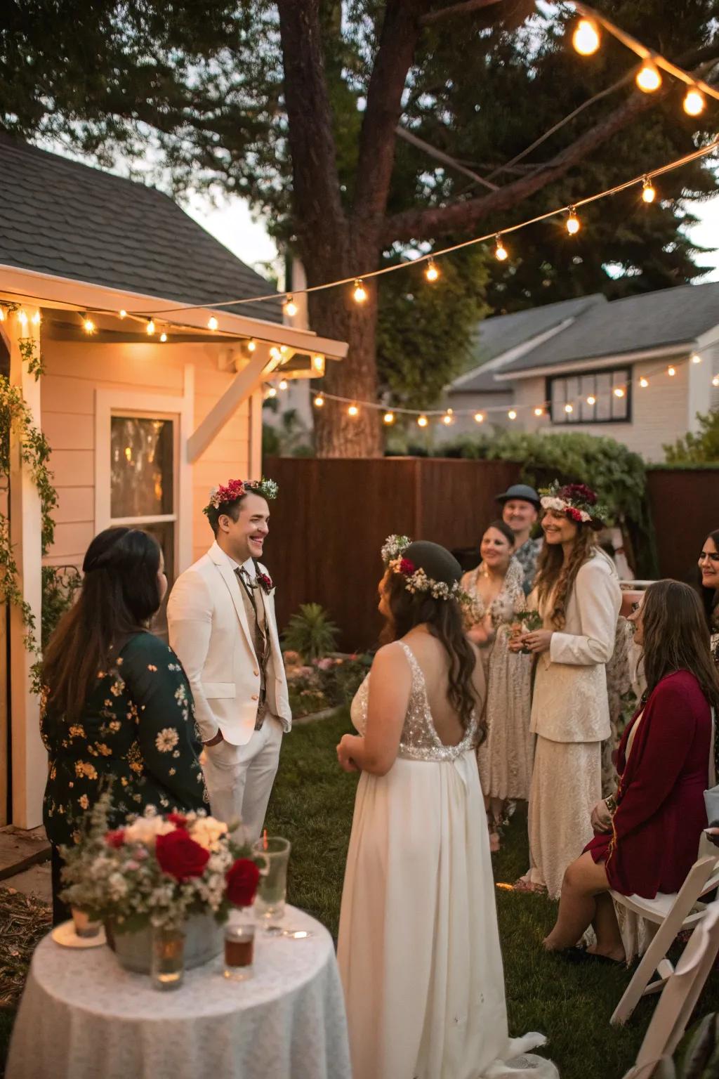 Attendees adorned in themed attire, introducing an entertaining element to the celebration.