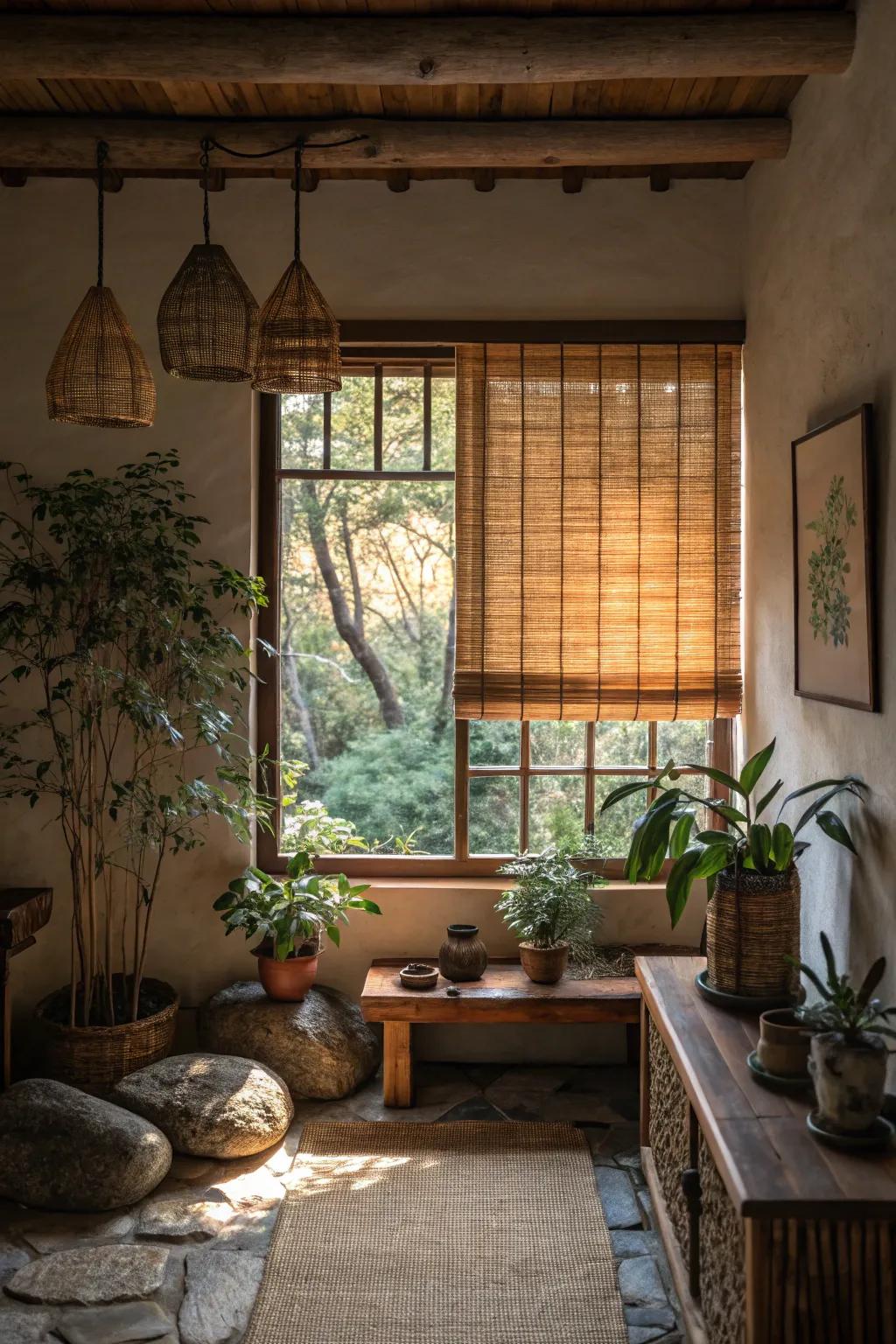 Cane solutions usher innate texture indoors.