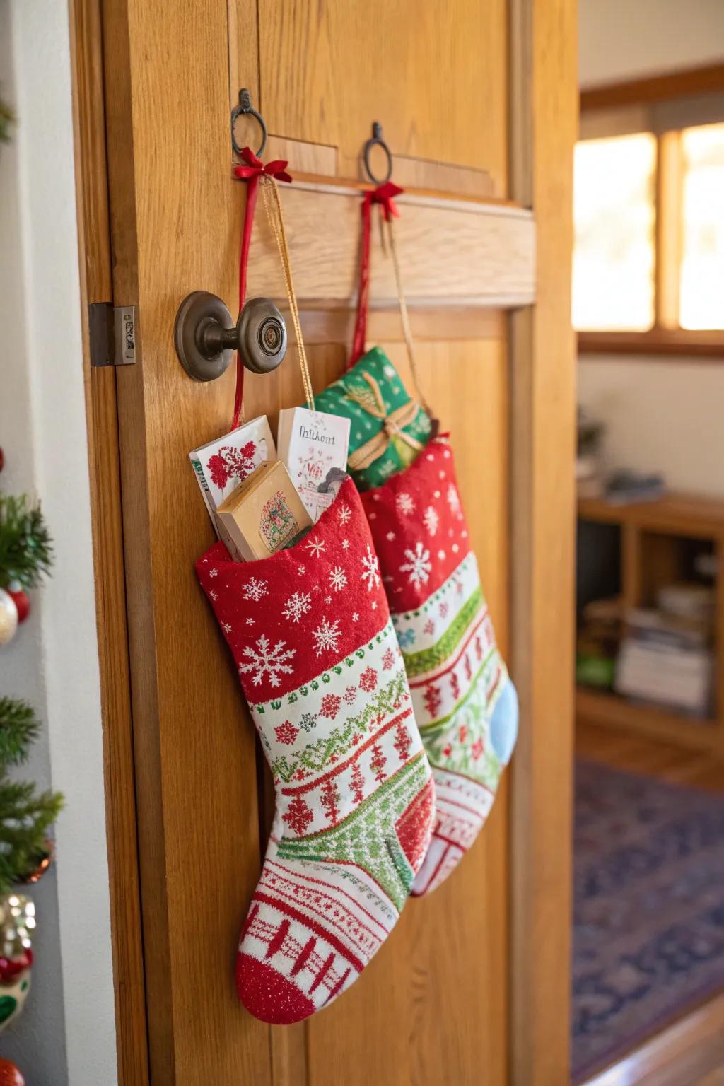 Mitten stockings infuse an idiosyncratic variation.
