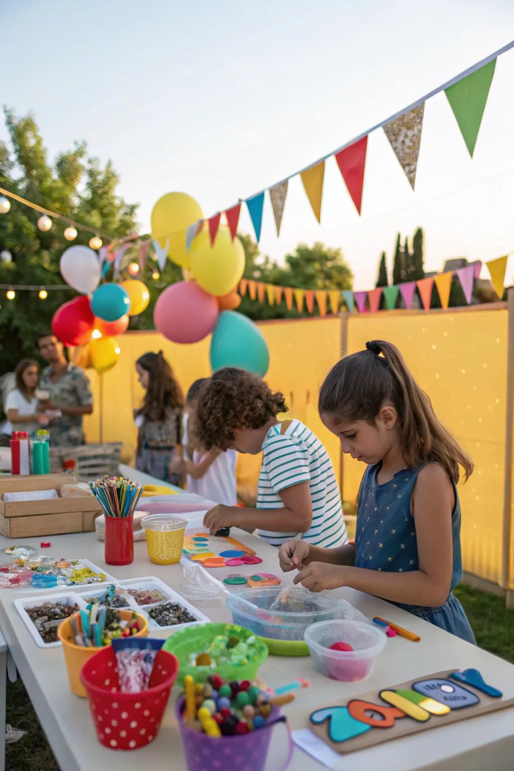 Motivate innovativeness with a fun creating corner.