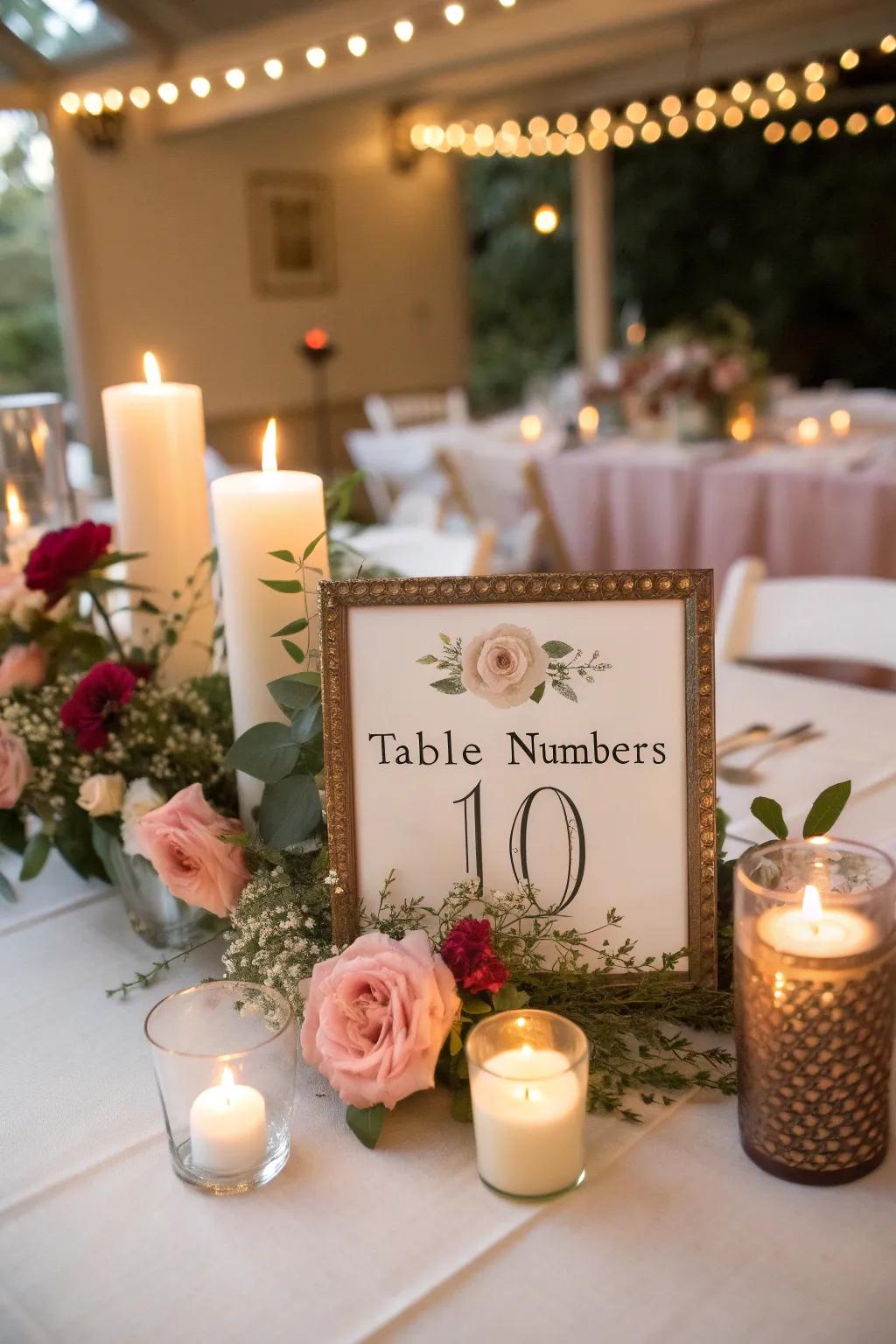 Illumination sources and blooms fashion a balmy and sentimental table aesthetic.