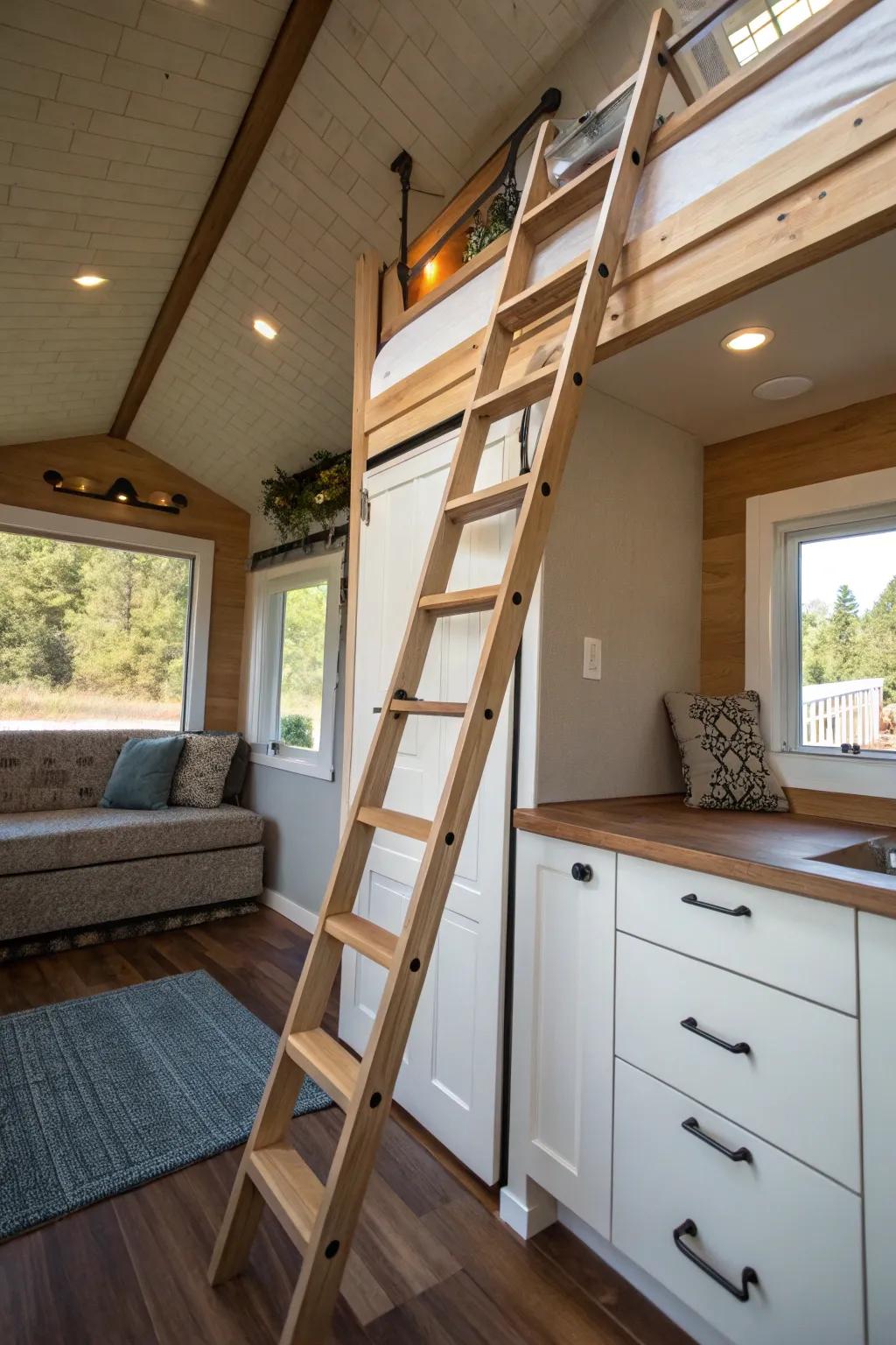 Flexible living: A detachable access for adaptable spaces.