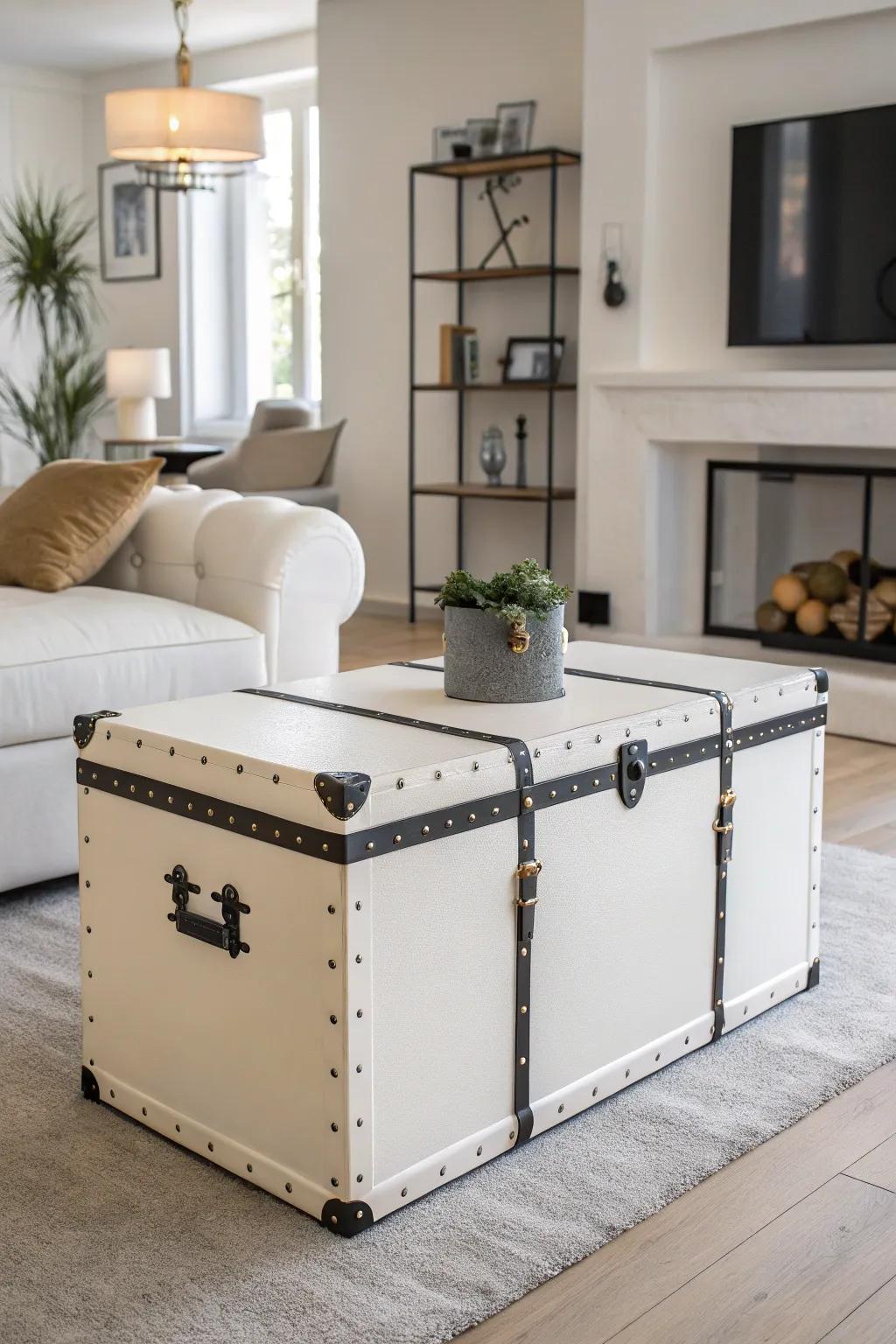 Streamlined and uncomplicated, a minimalist treasure chest suits modern settings.