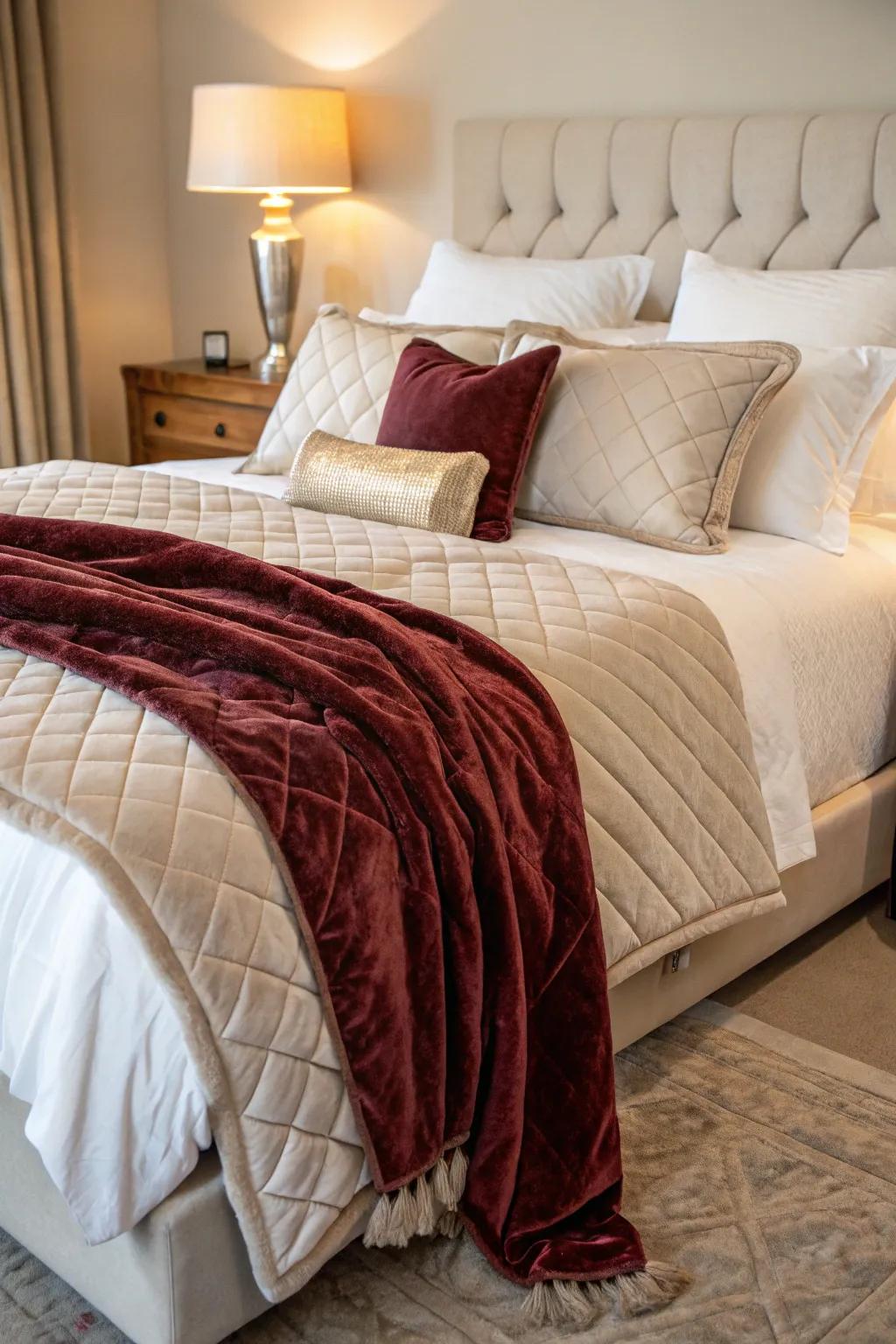 Lavish bedding incorporates comfort and sophistication into your Tuscan bedroom.