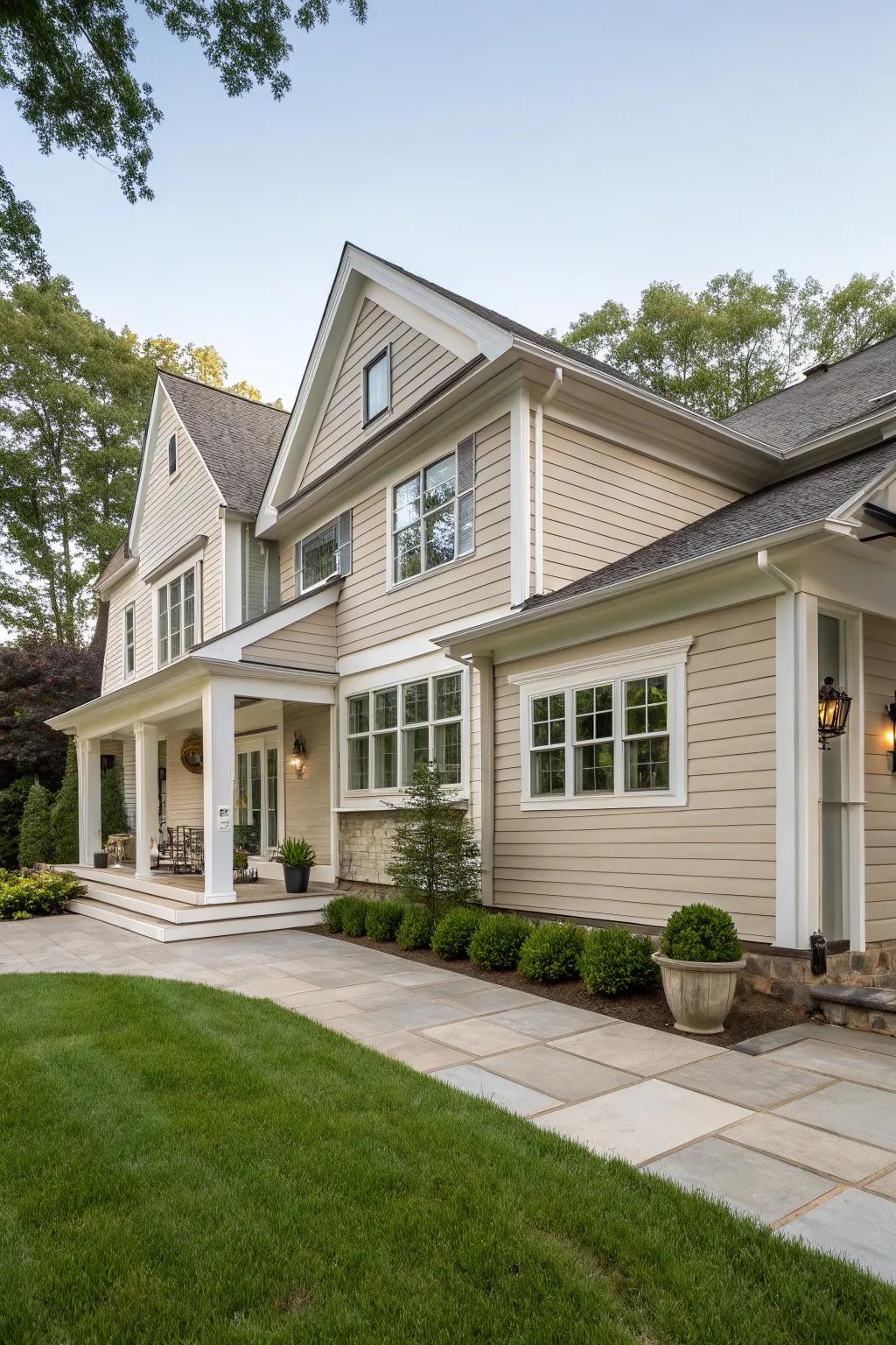 Mushroom and white bring elegance and serenity to any home.