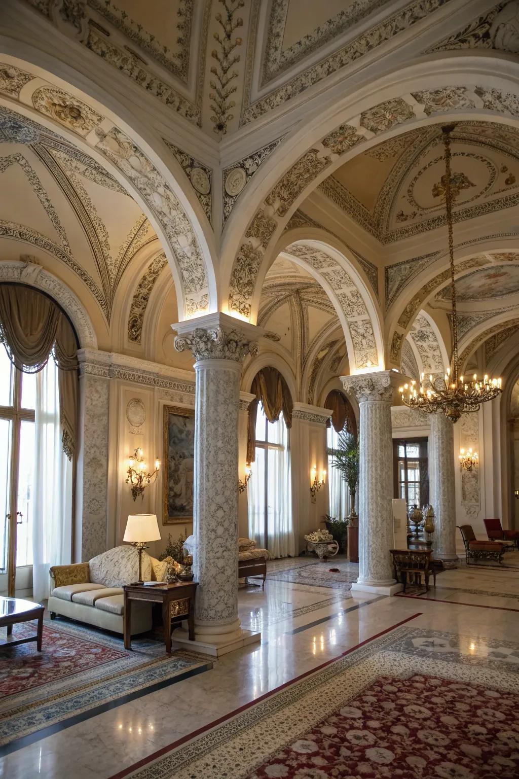 Architectural details that add a classic Venetian touch.