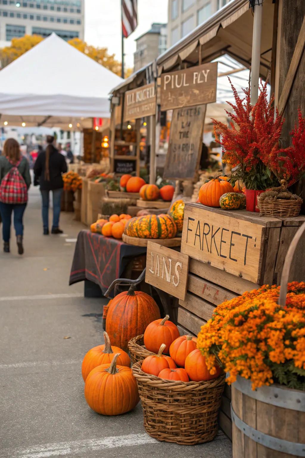 Seasonal décor retains your booth vibrant and welcoming.