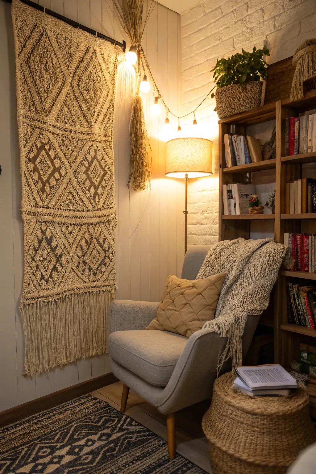 Woven artistry contributes a cozy element to your space.