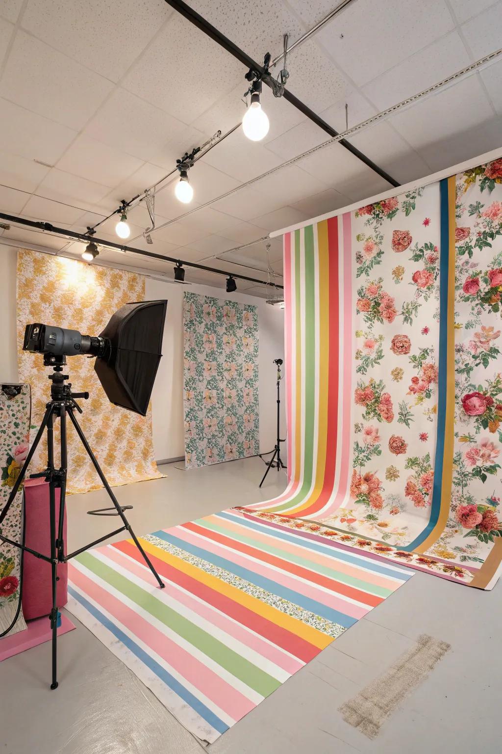 Layered patterns develop vibrant visuals.