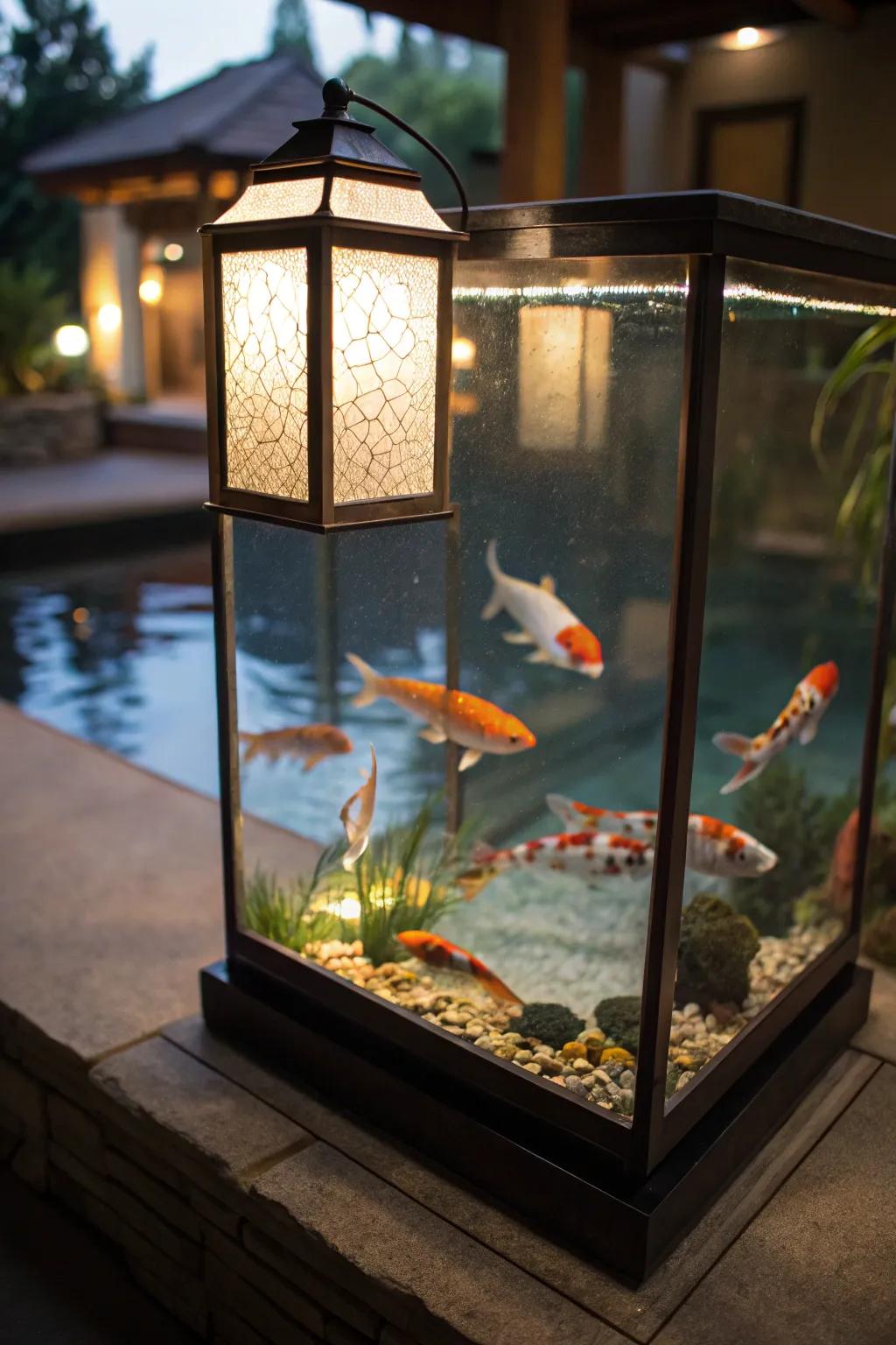 Subdued lighting yields a soothing atmosphere.