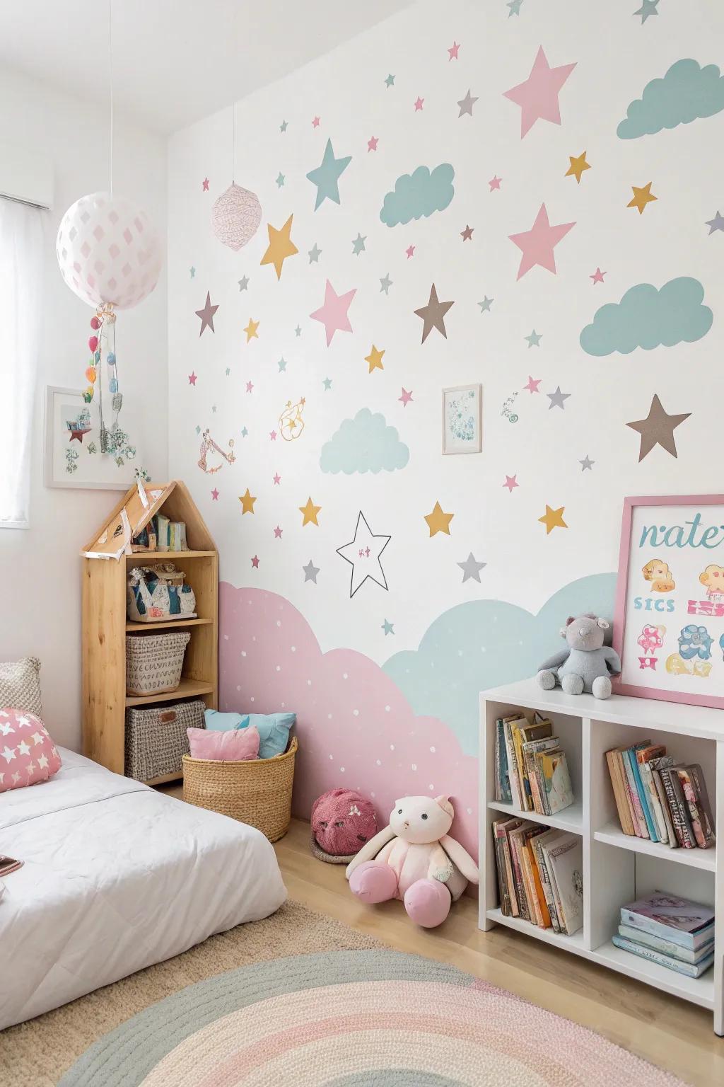 Wall stickers add a magical touch to any space.