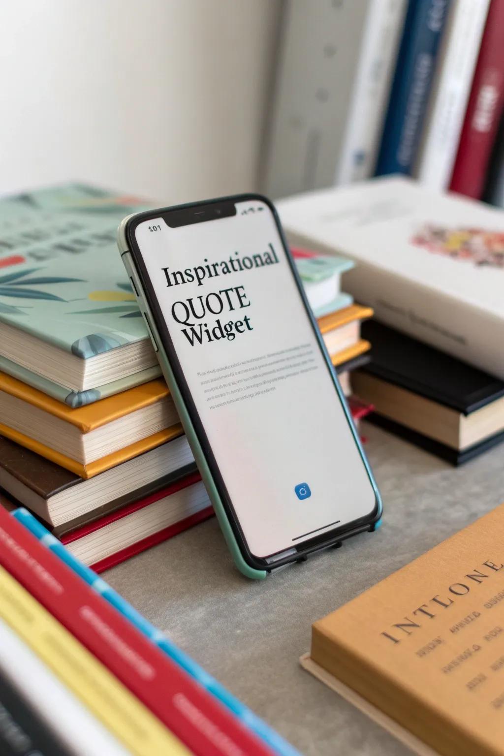 Begin your day positively with motivational excerpts on your interface.