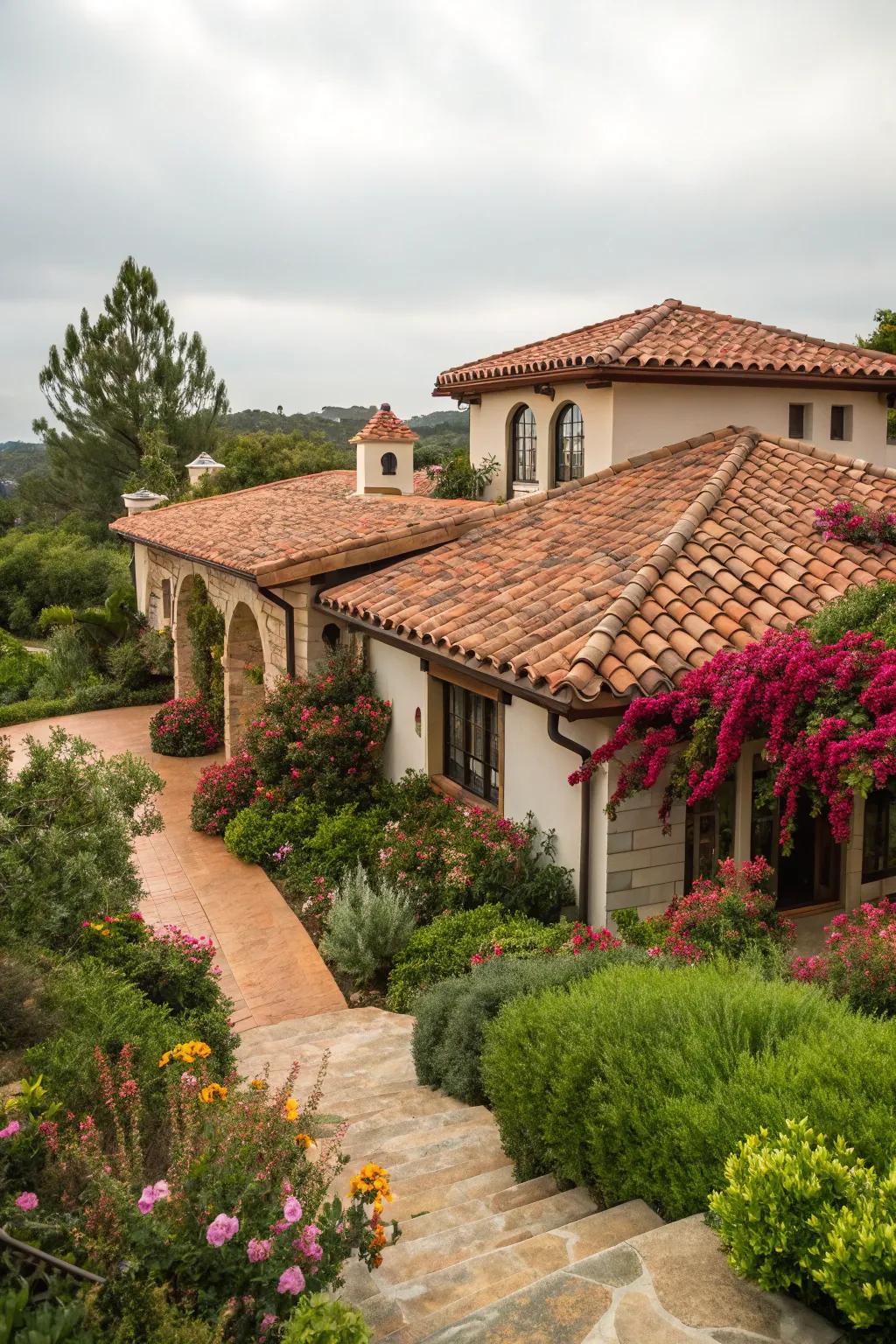 Terracotta tiles bring warmth and timeless beauty.