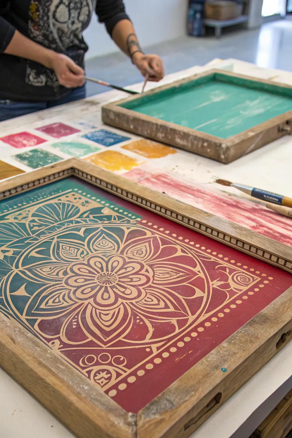Uncover concealed colors using the sgraffito technique.