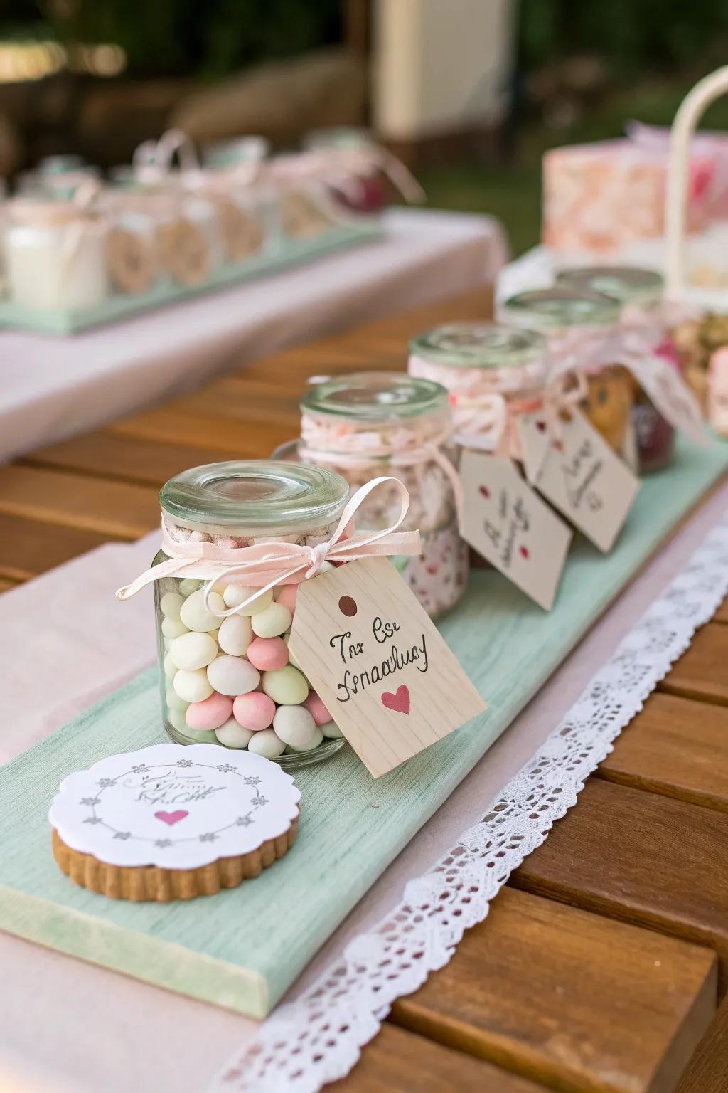 Individualized tokens create heartwarming wedding keepsakes.