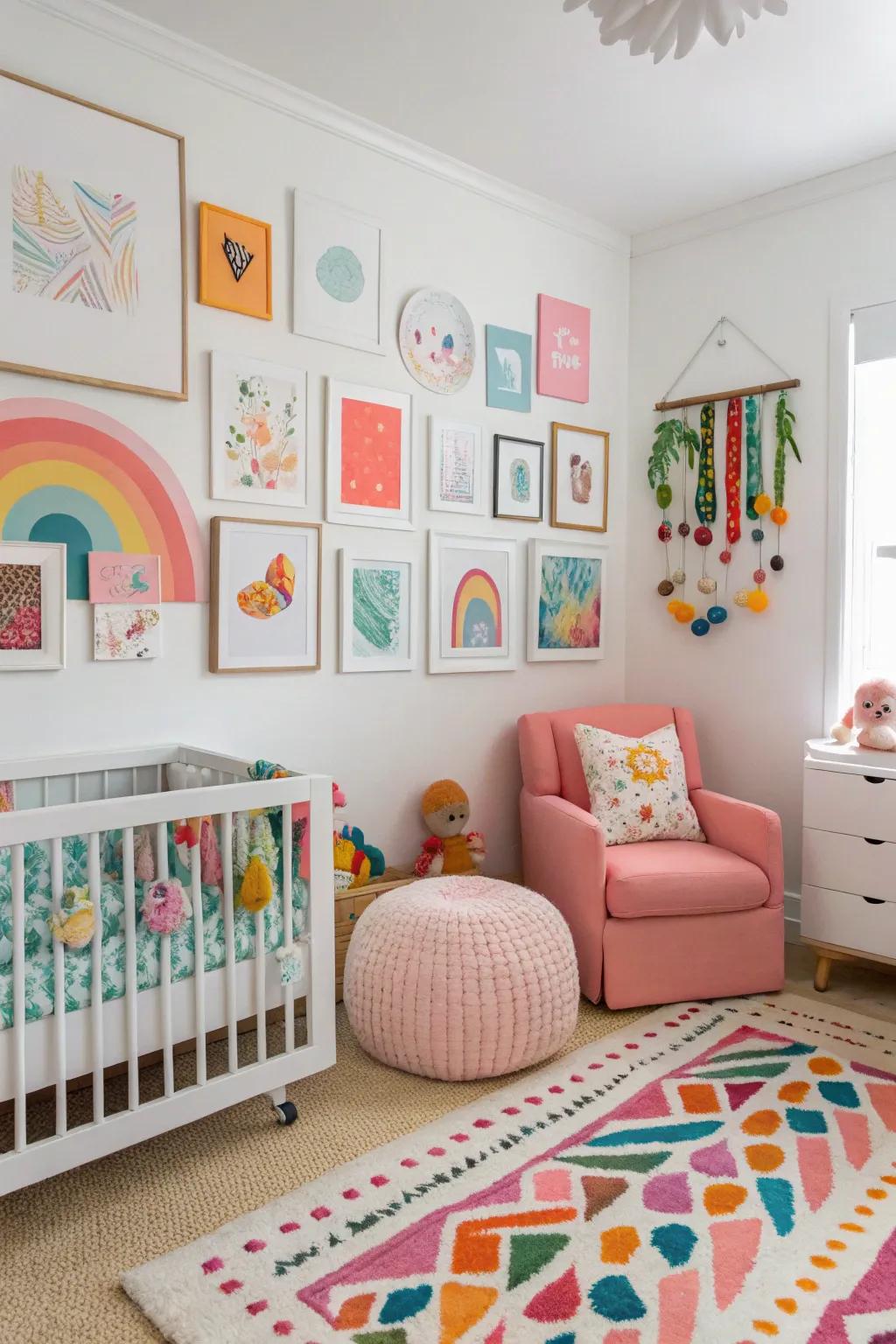 Permit creativity to flourish within an art-inspired nursery.
