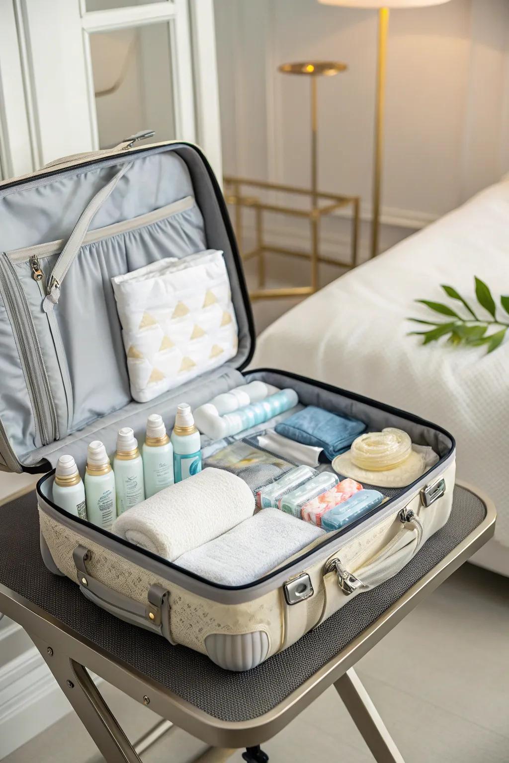 A thoughtful diaper suitcase for traveling parents-to-be.