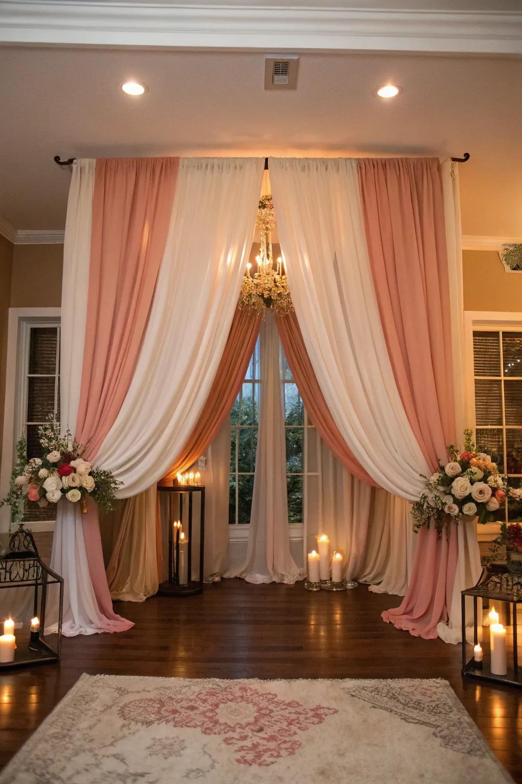 Forge elegance through delicate textile paneling.