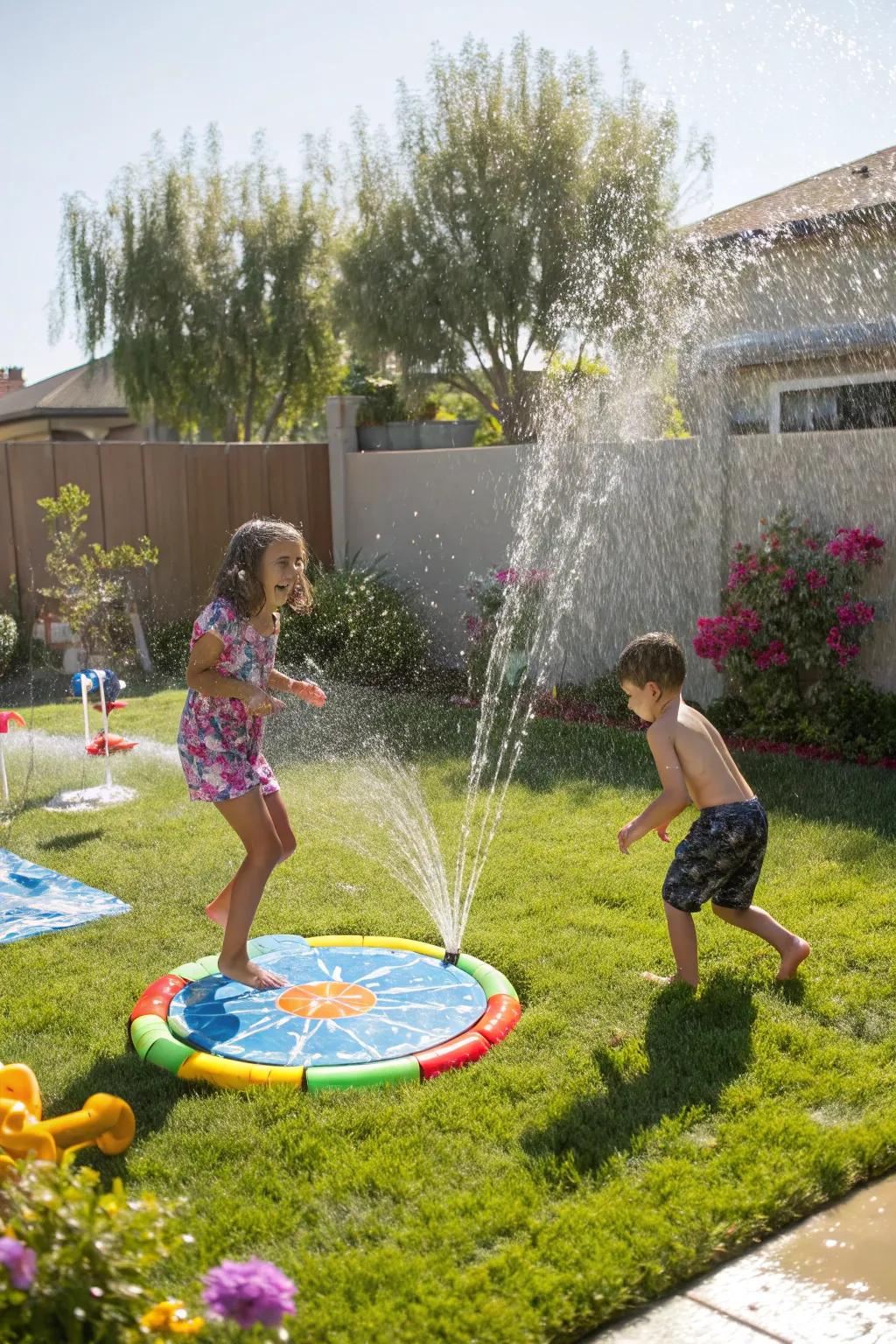 A refreshing water play zone for summer days