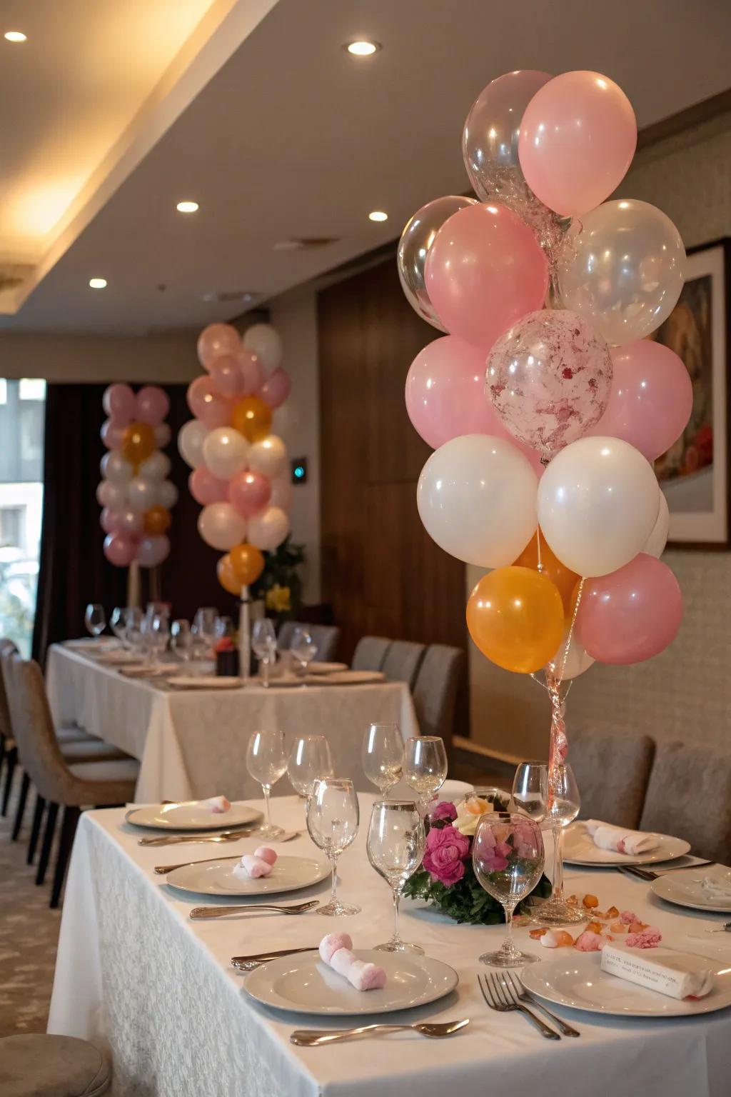Sophisticated sphere centerpieces contribute an impression of sophistication to any given table.
