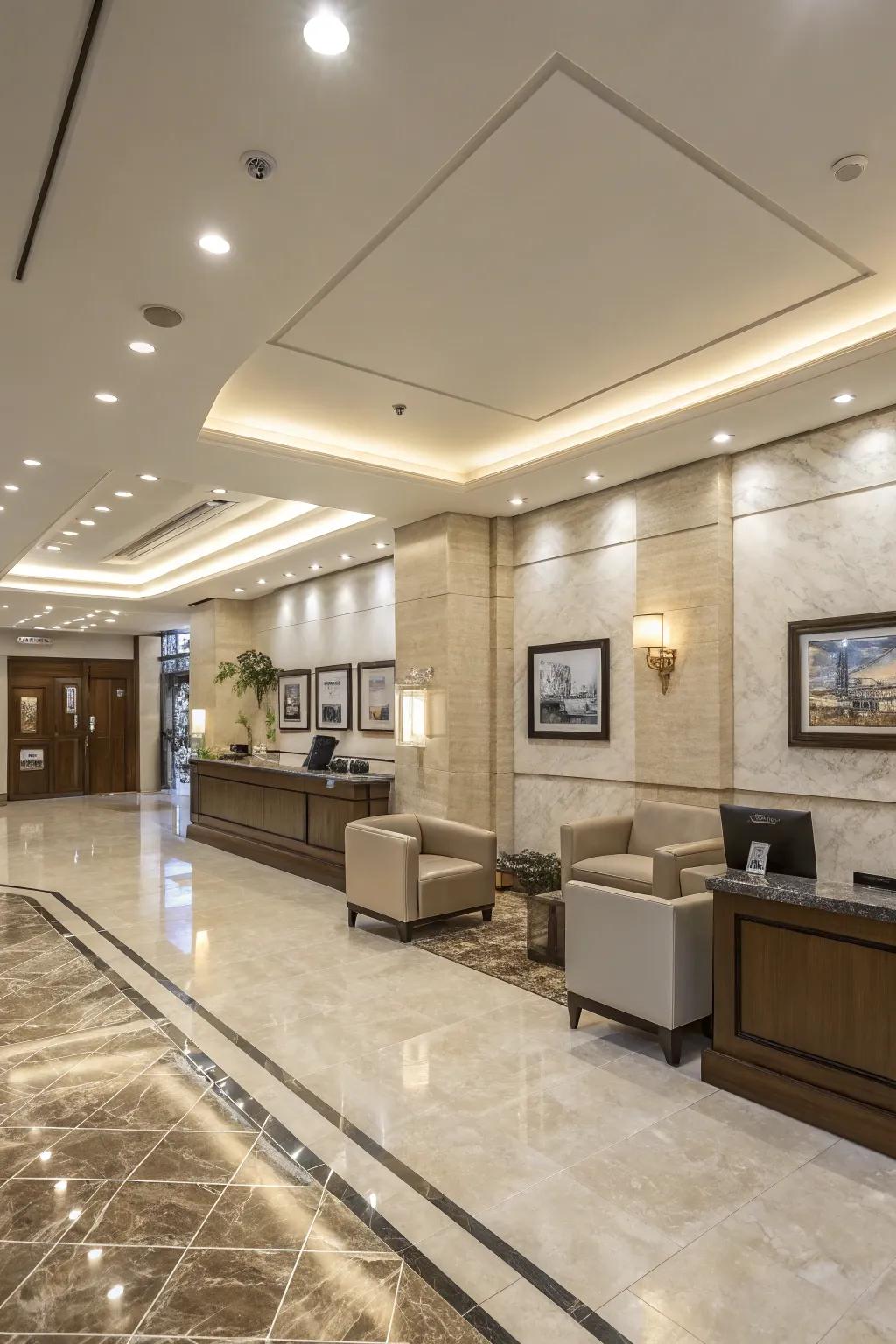 Neutral colors create a timeless and professional ambiance.