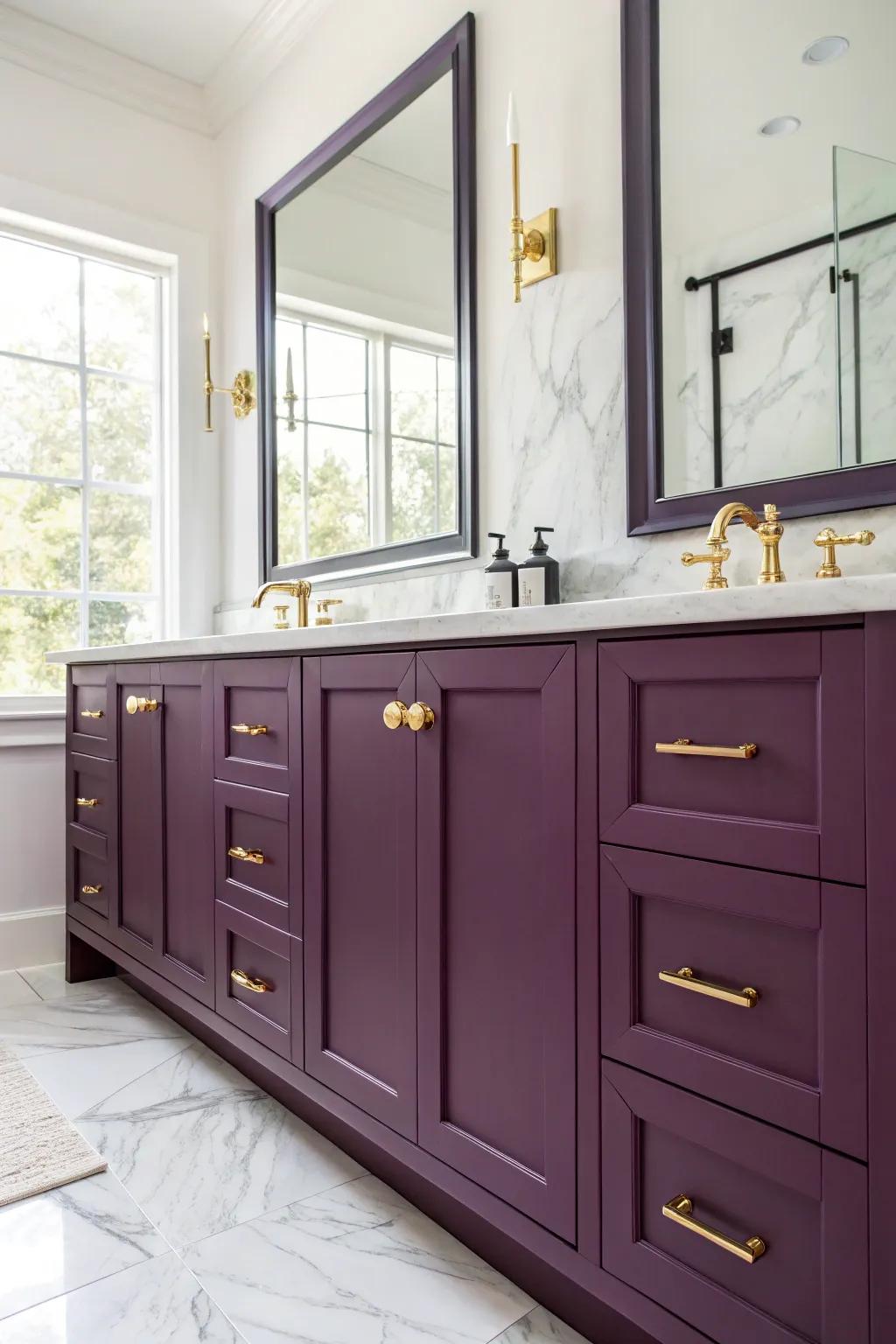 Regal purple adds flair and refinement.