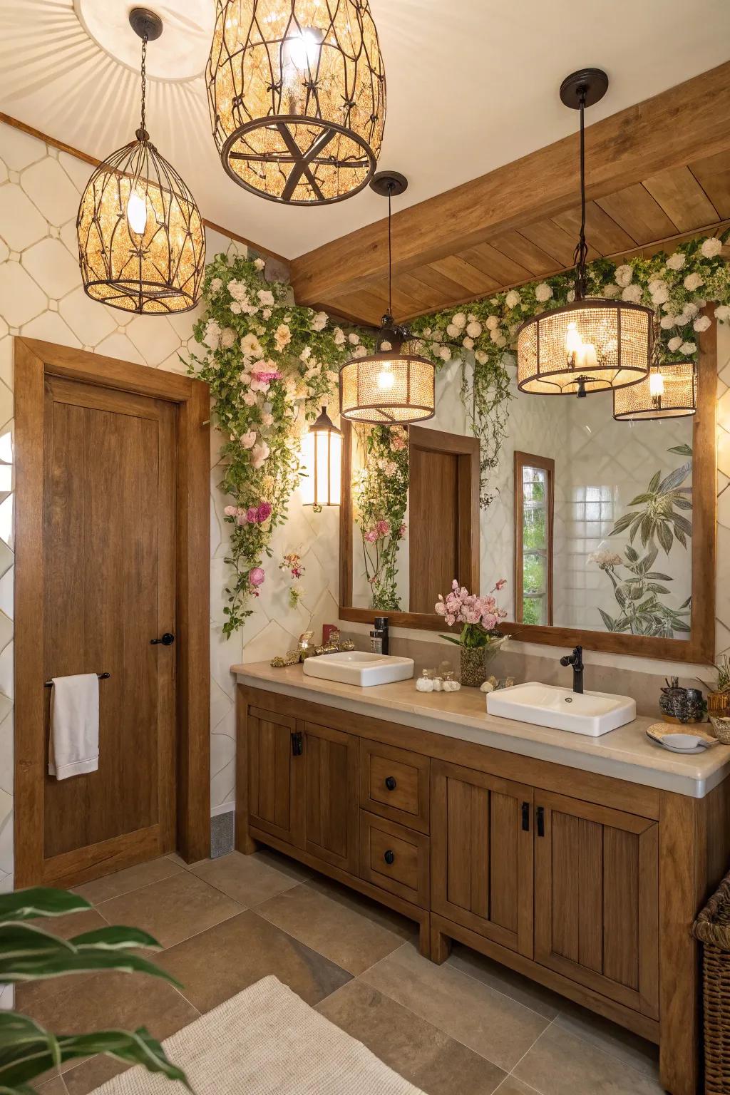 Nature-inspired fixtures bring a calming, organic element to lighting.