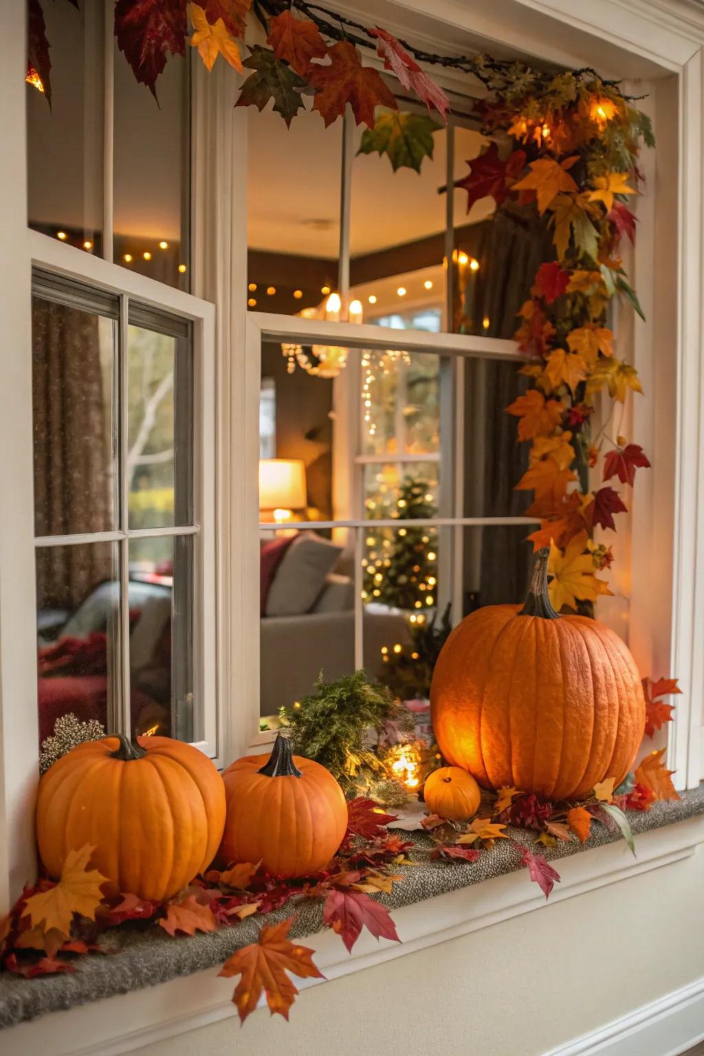 Mark the passing of each season by employing regularly updated décor within your bay window.