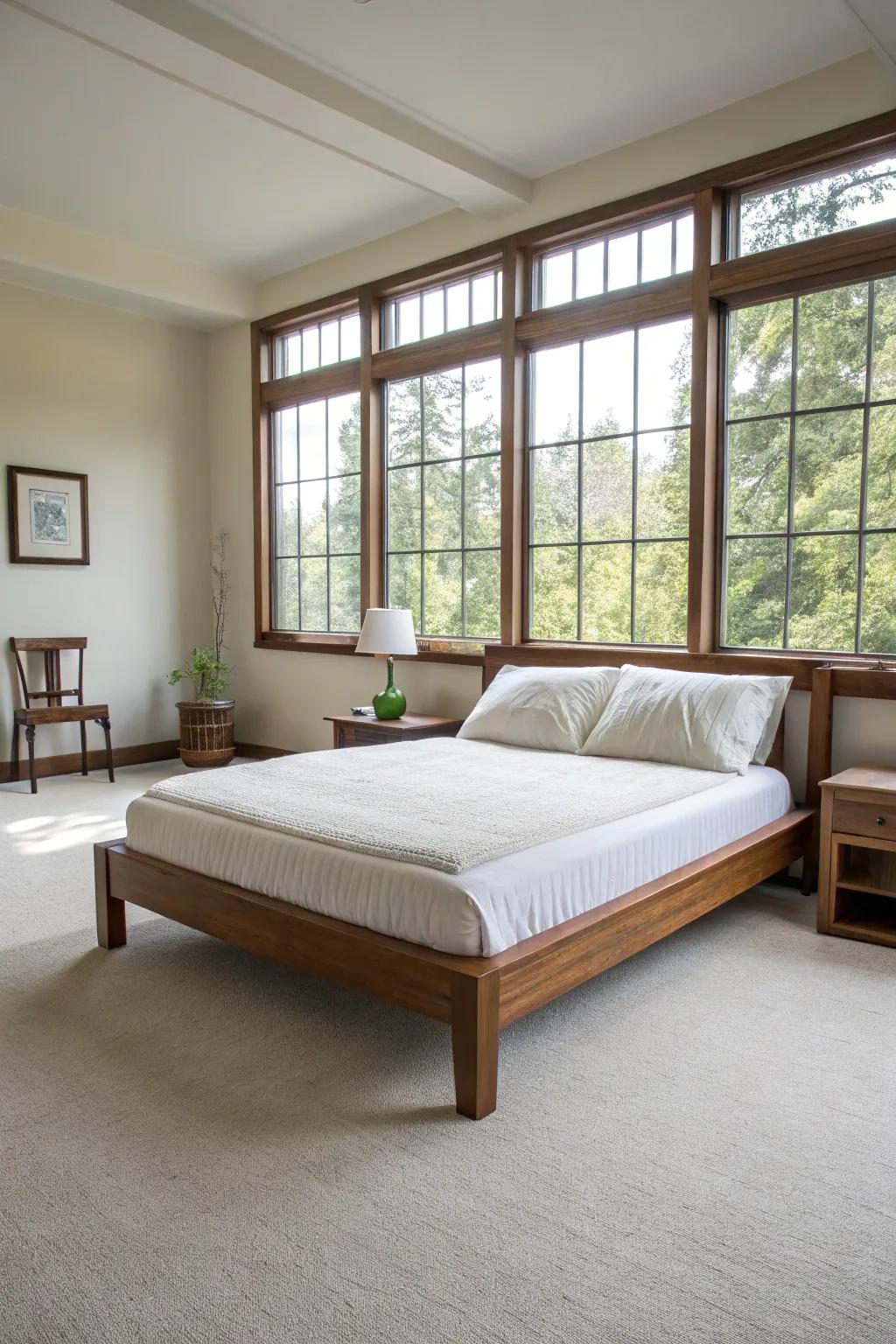 An open layout highlights the spaciousness of your sleeping quarter.
