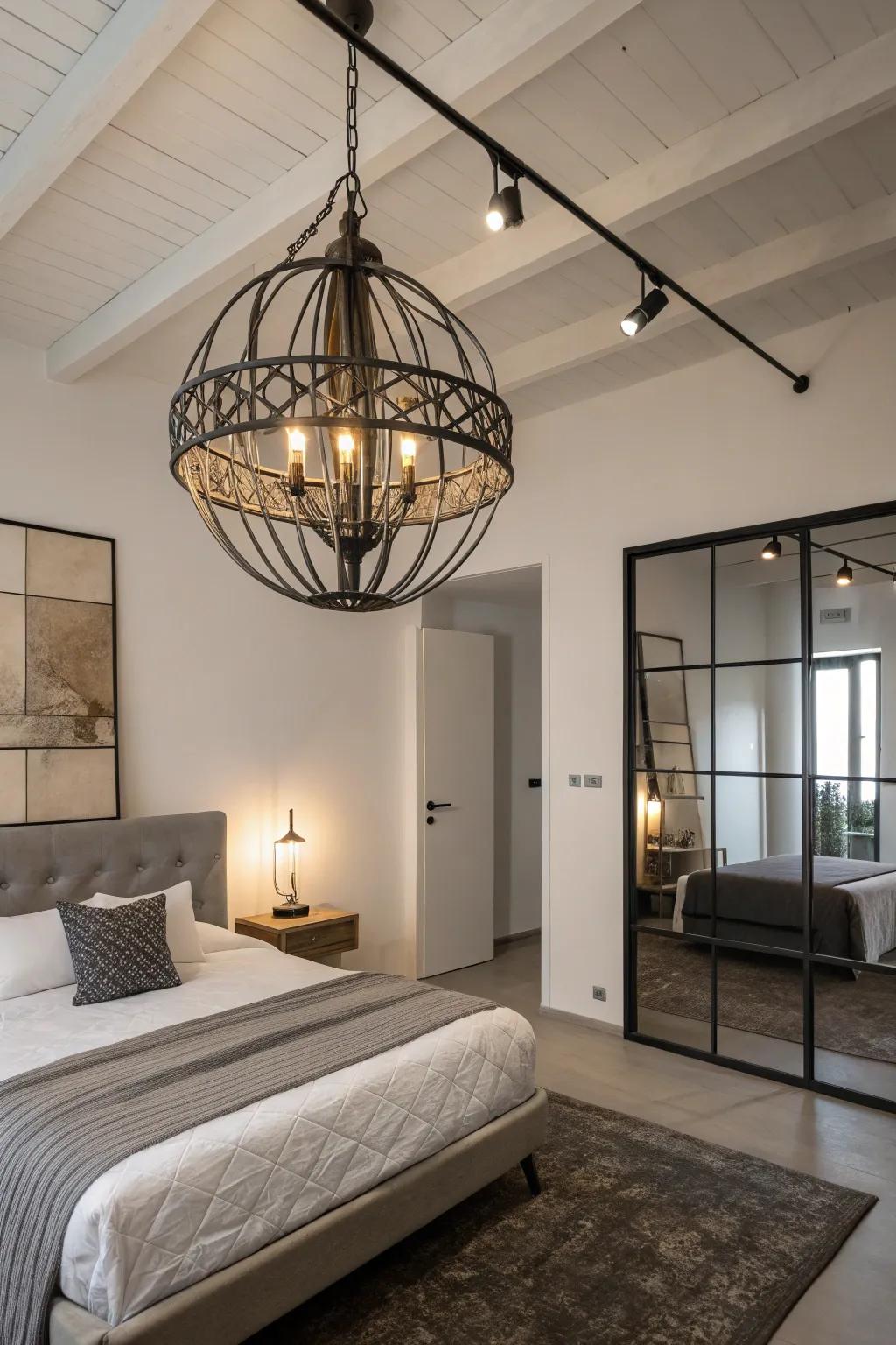 Achieve simplicity with a minimalist metal chandelier.