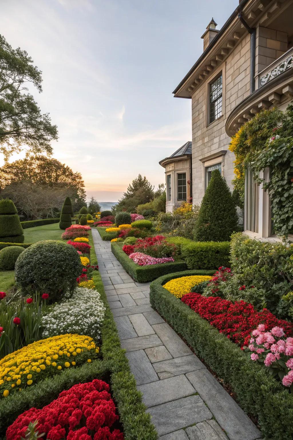 Structured greens provide structure and a polished aesthetic to any garden.