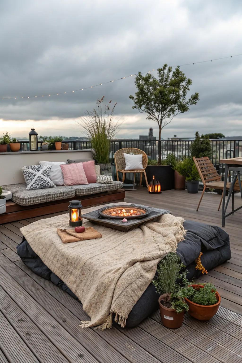 A hearth table delivers a snug and traditional warmth encounter.