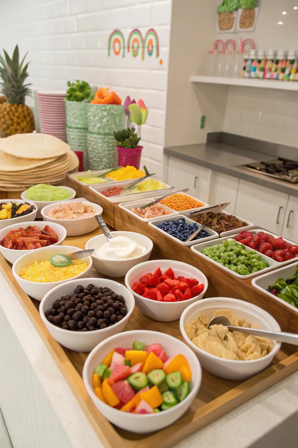 Interactive culinary stations combining enjoyment and delightful flavors
