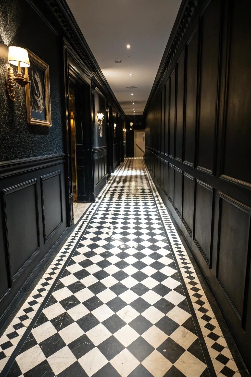 Tiled floors provide an ageless and spirited nuance.