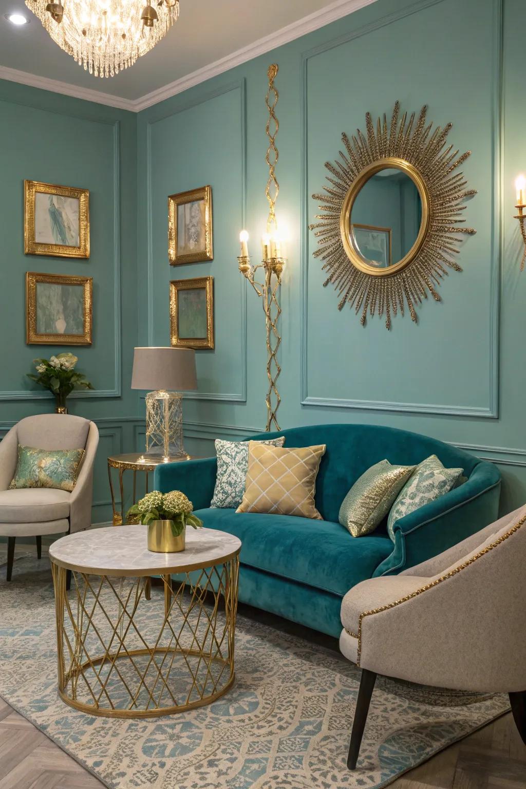 Metallic highlights append a hint of allure.
