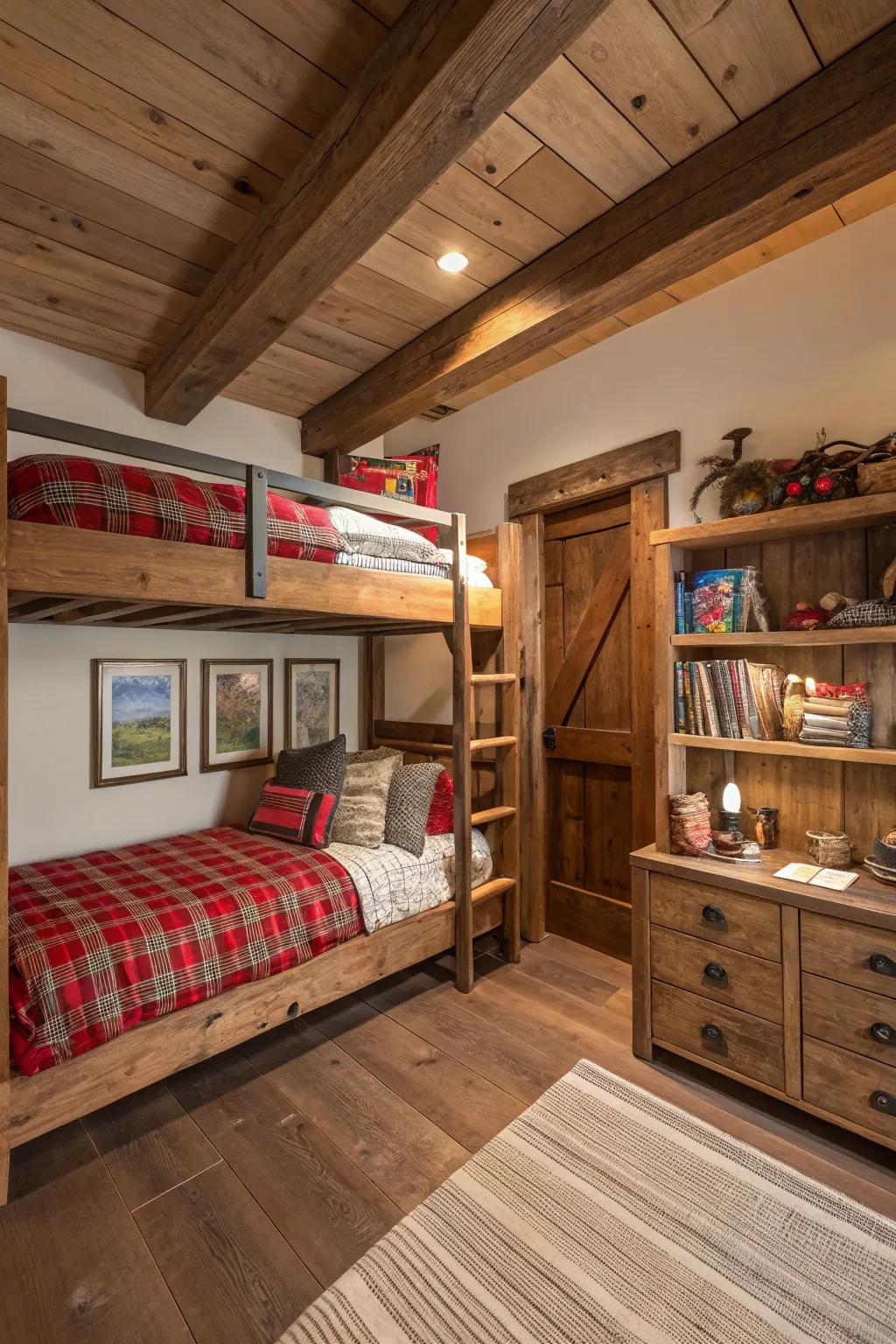 Rustic style provides comfort and charm.