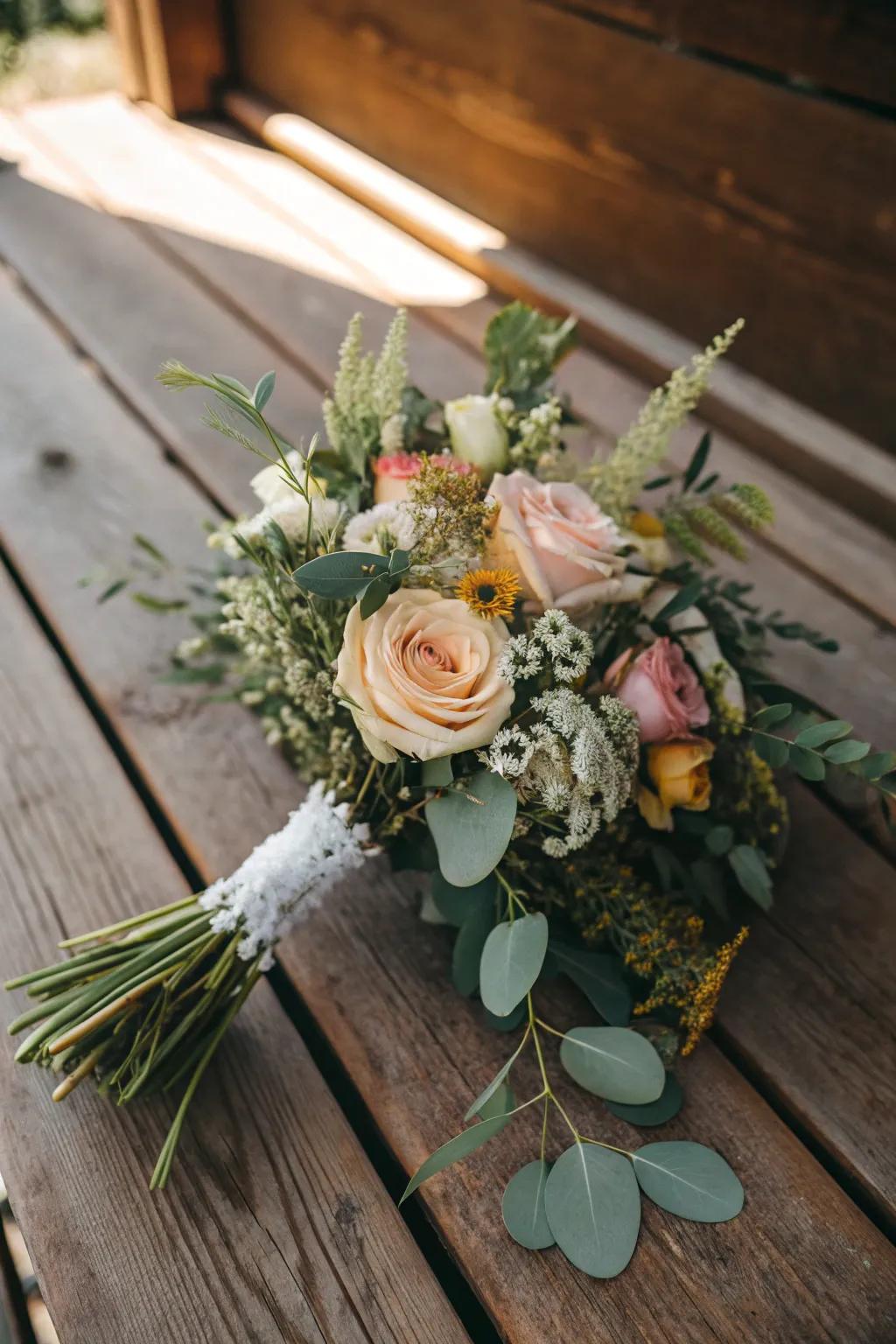 A bouquet that embodies country romance and natural beauty.