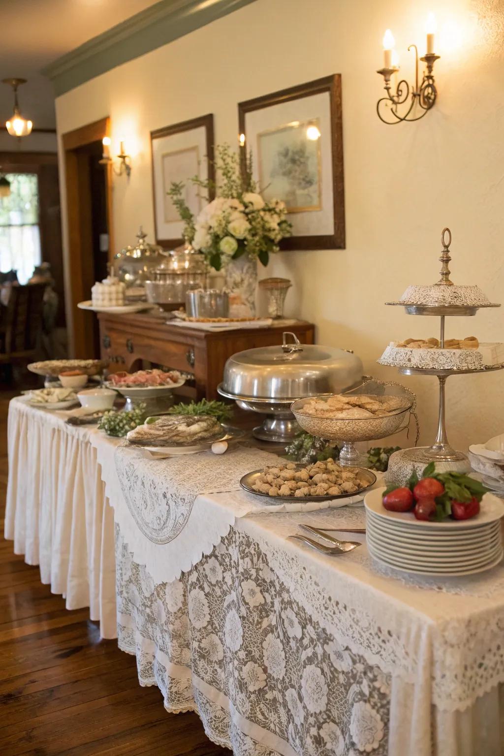 Retro resonance brings nostalgia and charm to your buffet.
