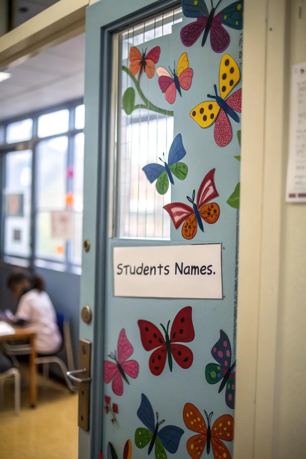 Recognize each pupil through personalized flutter name emblems.