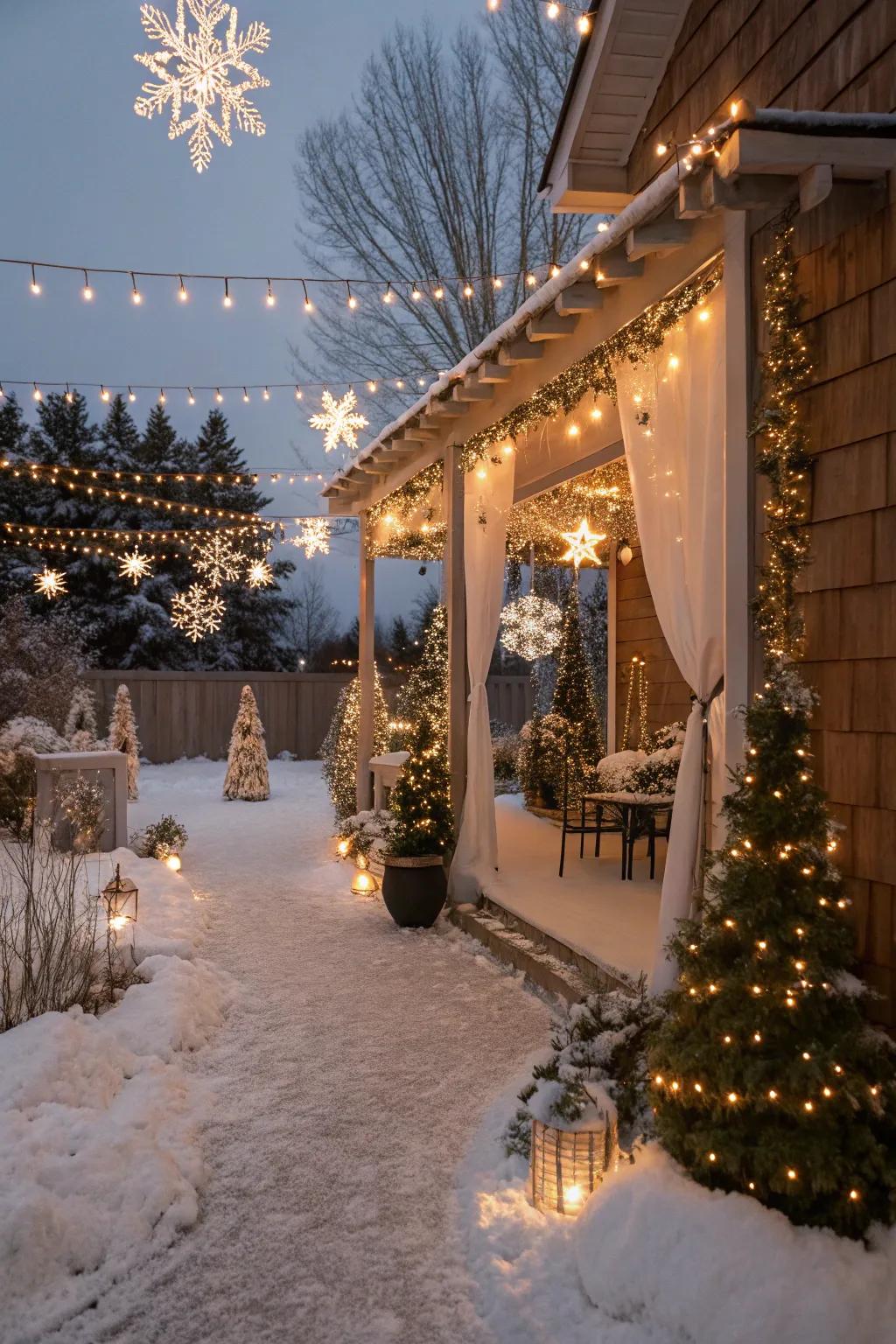 An enchanting winter wonderland for outdoor amusement.
