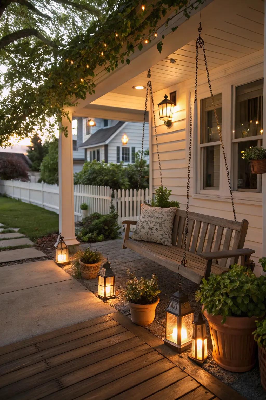 Torches and lights contribute a snug radiance.