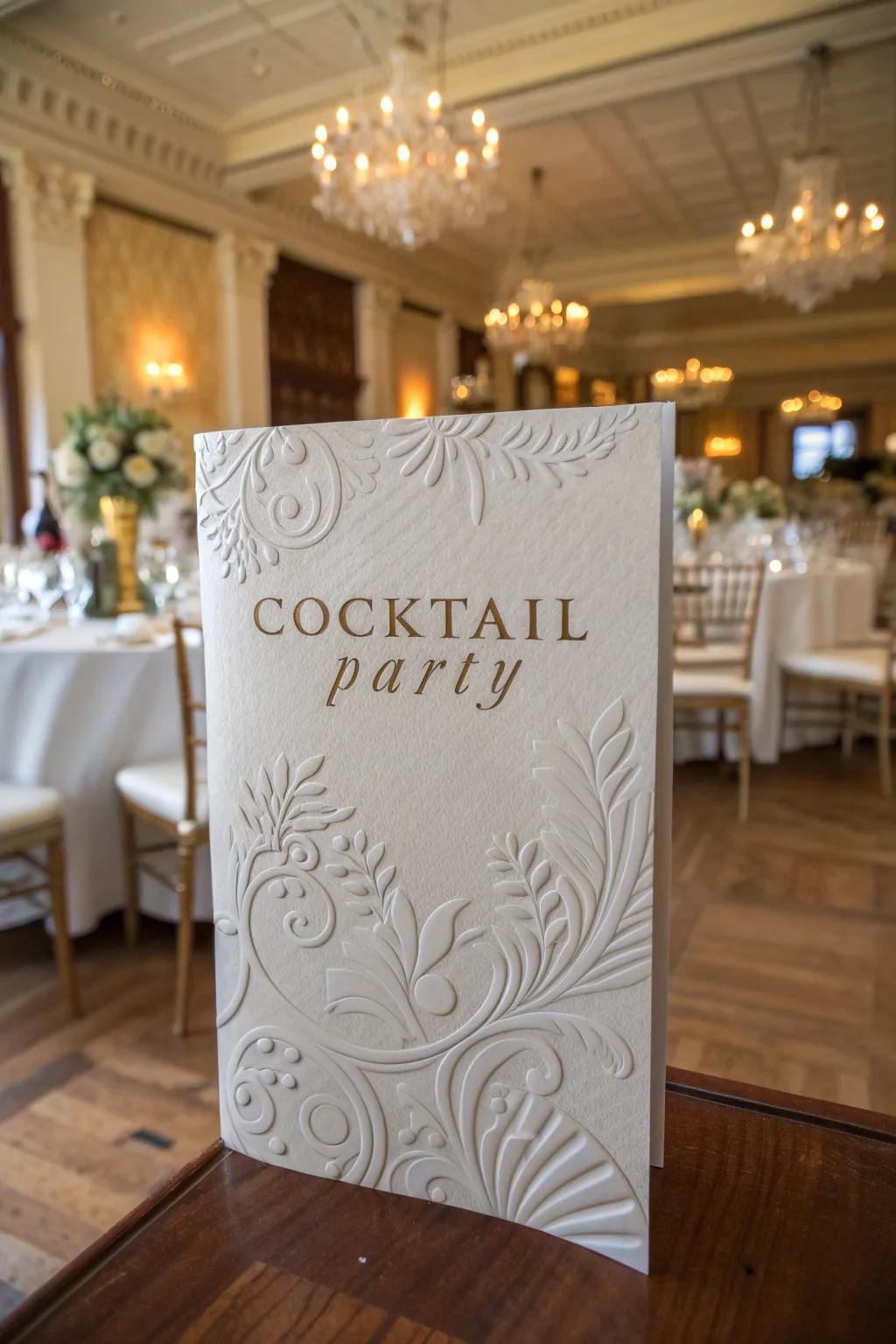 Elevate your invitations through layered and embossed designs.