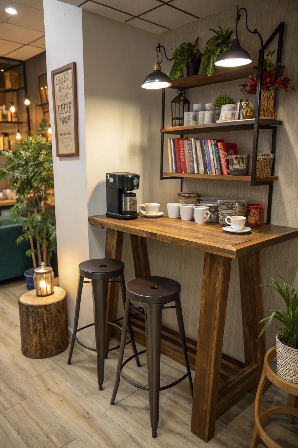 An inviting seating space for pleasant coffee moments.